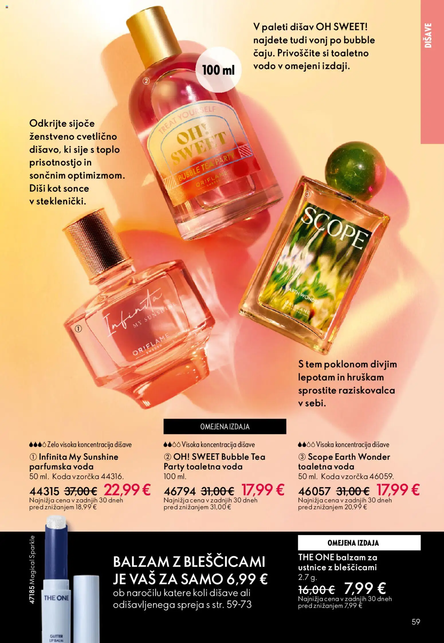 Novi Oriflame katalog ponudbe – veljaven od 22.04.2026 | Stran: 59 | Izdelki: Voda, Toaletna voda, Parfumska voda