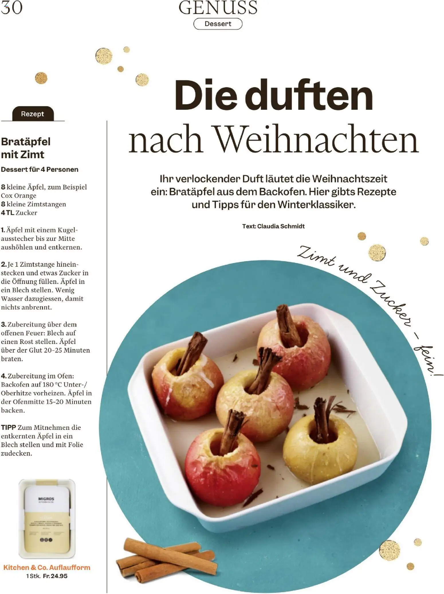 Migros Magazin – gültig ab 17.11.2025 | Seite: 30 | Produkte: Äpfel, Backofen, Zucker, Ofen
