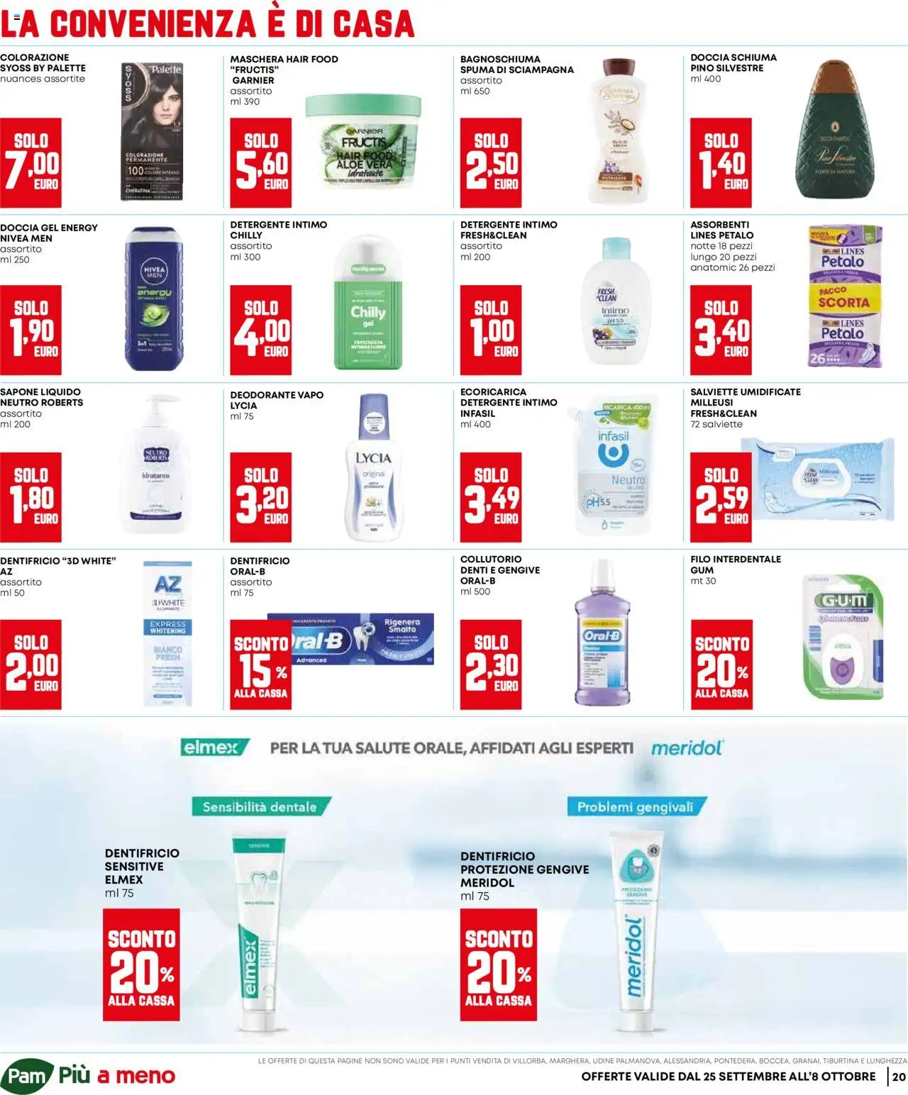 Volantino Panorama del 25.09.2025 | Pagina: 20 | Prodotti: Maschera, Sapone, Filo interdentale, Aloe vera