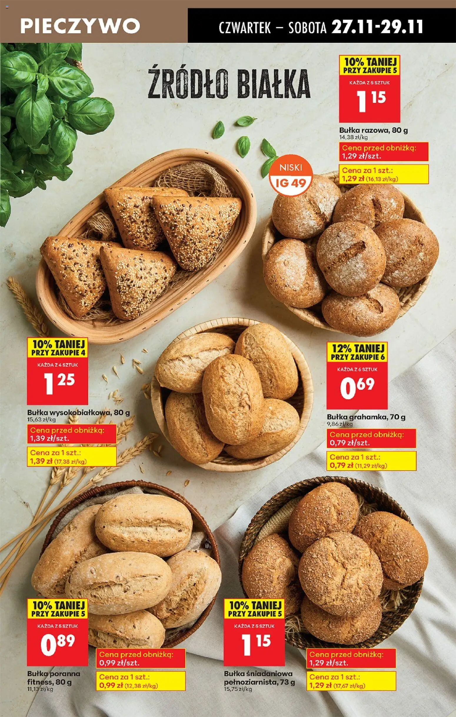 Biedronka Black Friday od 27.11.2025 | Strona: 35 | Produkty: Pieczywo, Bułka poranna fitness, Bułka