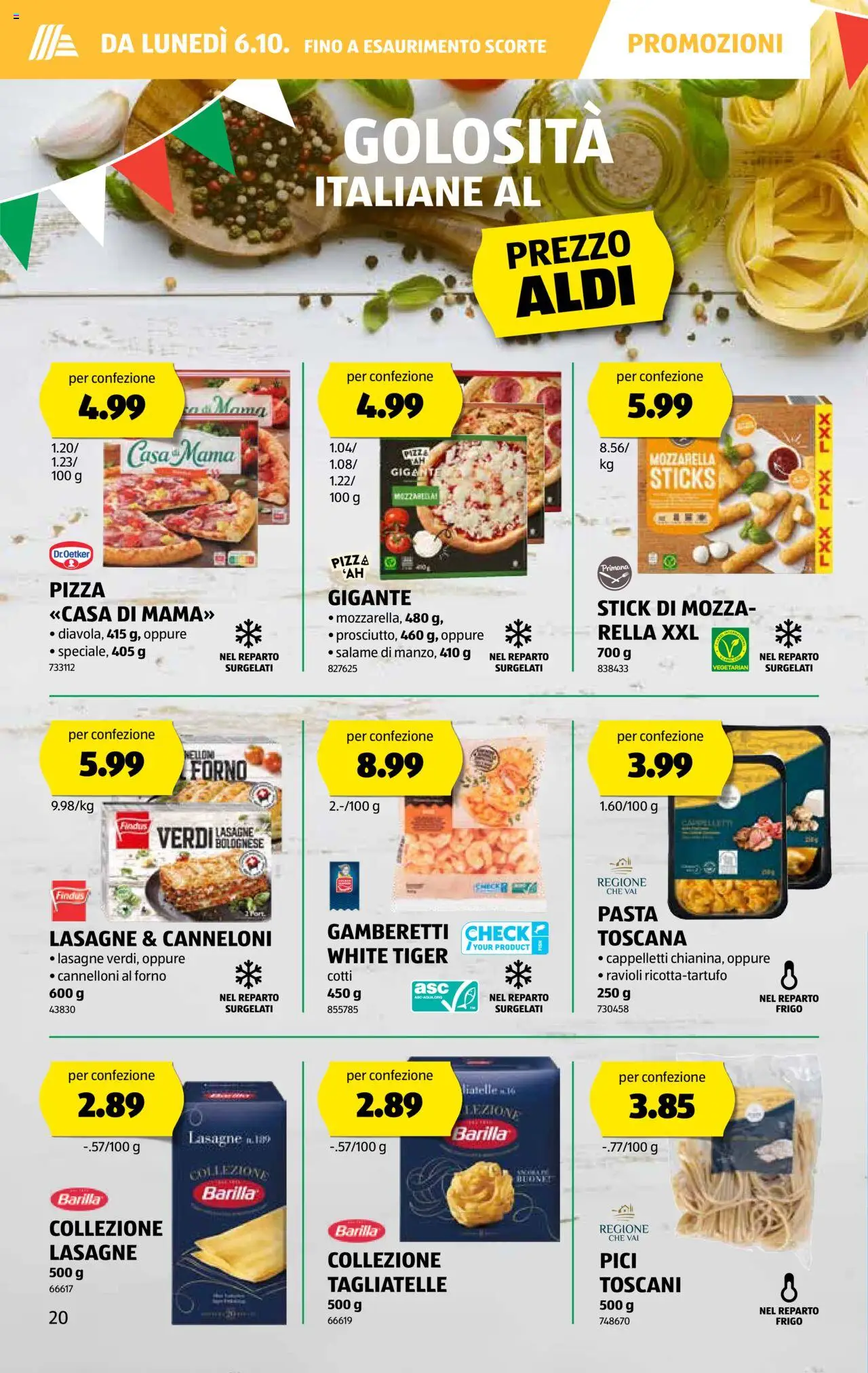 Aldi Aktionen IT – gültig ab 02.10.2025 | Seite: 21 | Produkte: Barilla, Pizza, Pasta