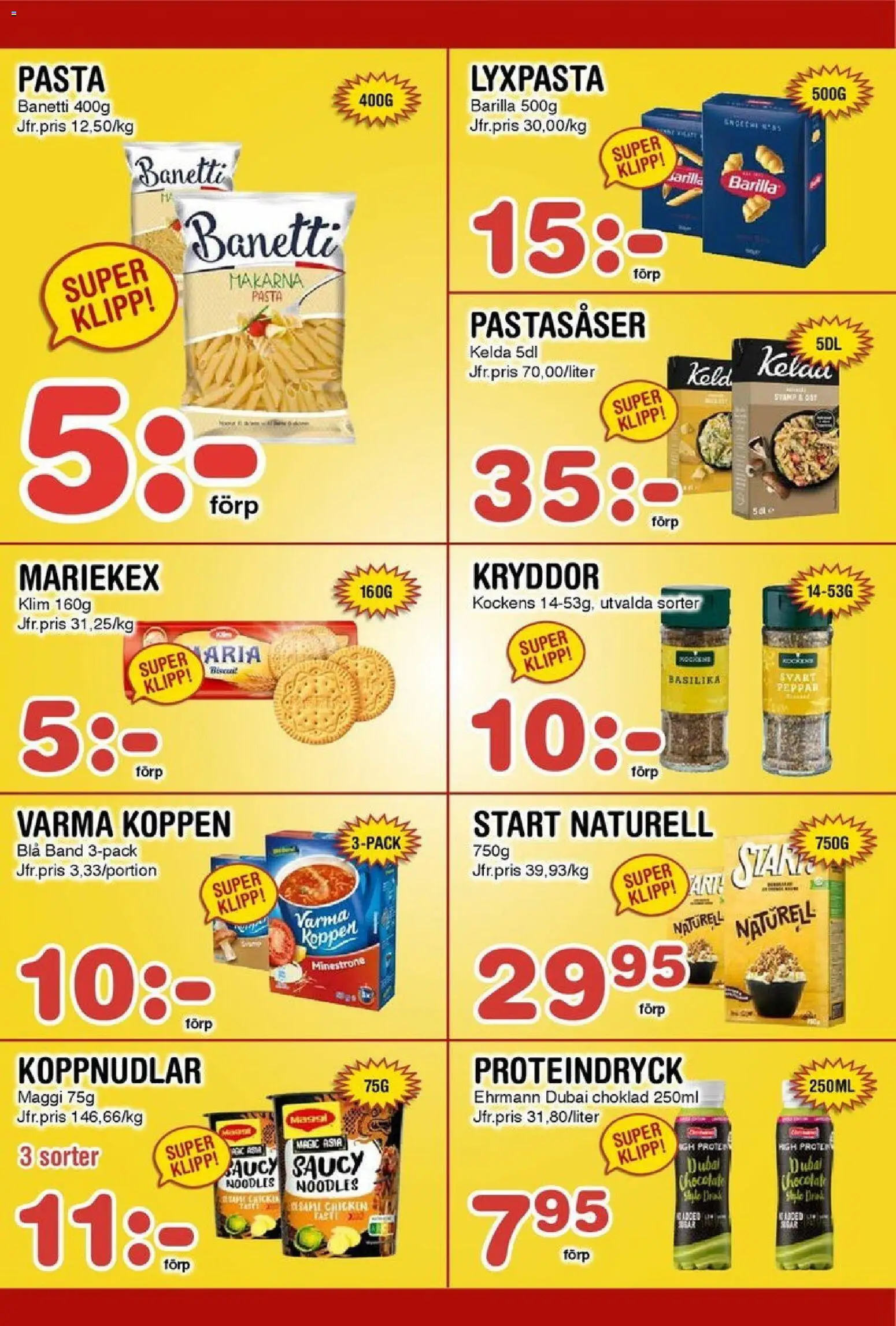 Nya Pulsen reklamblad aktuell från 27.10.2025 | Sida: 12 | Produkter: Peppar, Choklad, Pasta, Basilika
