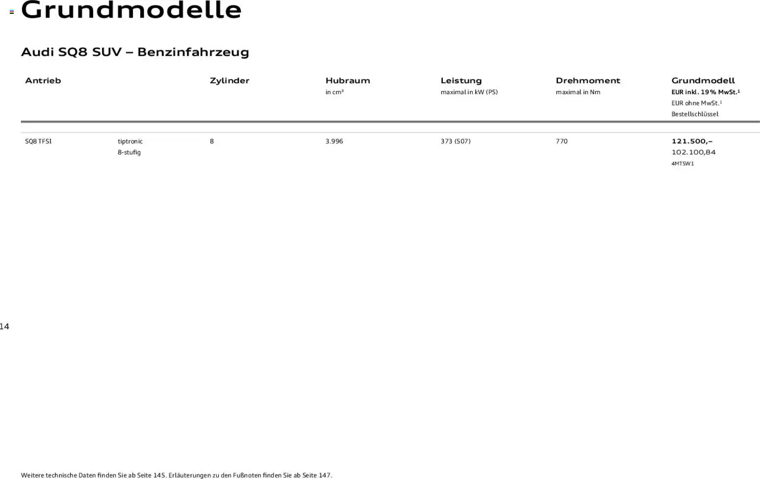 Audi Q8 – gültig ab 06.11.2025 | Seite: 14