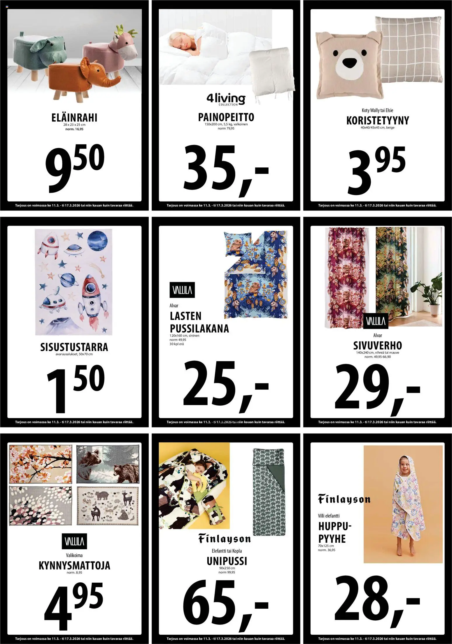 Tuuri tarjoukset – voimassa 11.03.2026 alkaen | Sivu: 12 | Tuotteet: Pyyhe, Koristetyyny