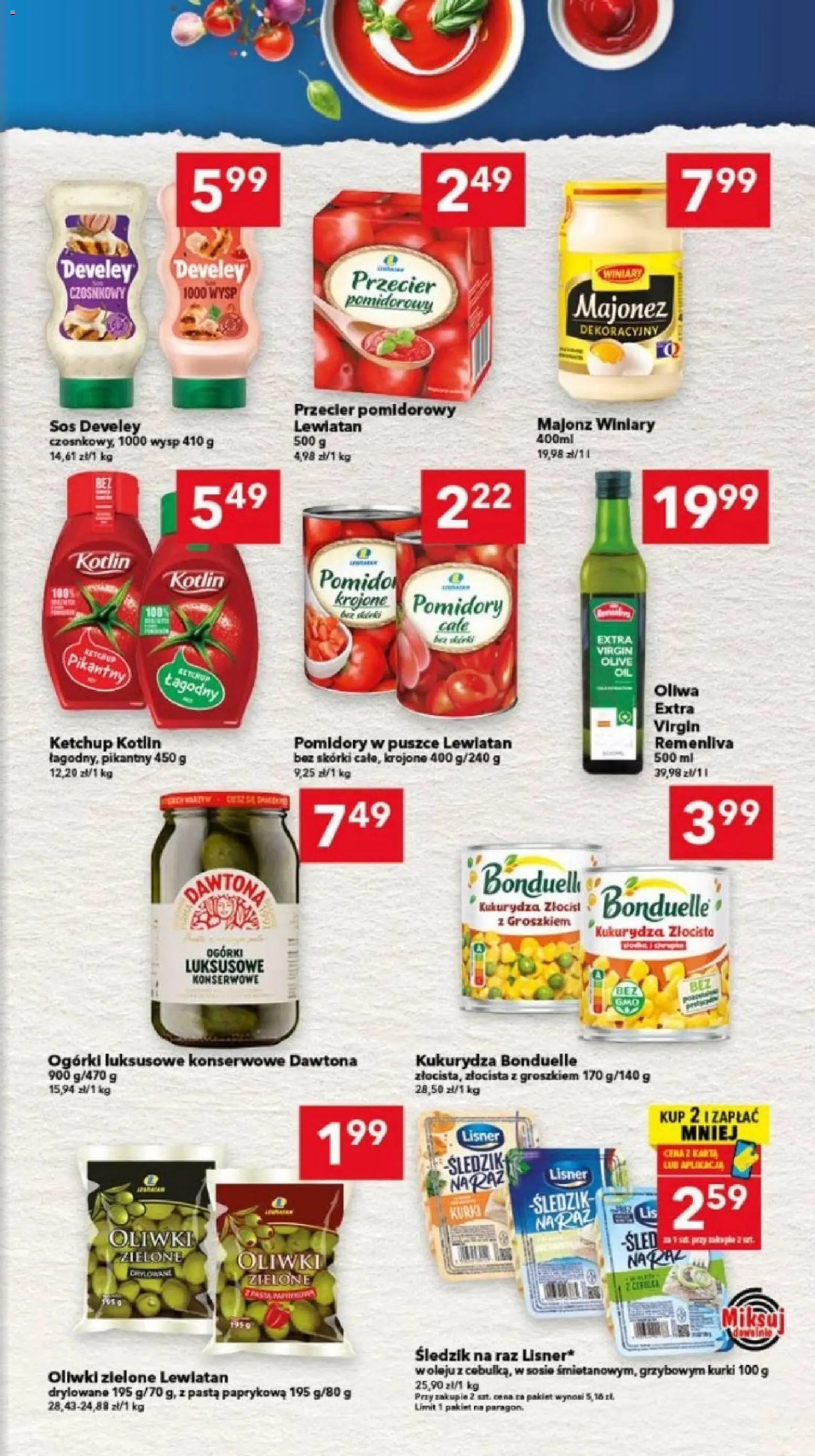 Lewiatan gazetka - Gdańsk od 12.02.2026 | Strona: 7 | Produkty: Ketchup, Oliwki zielone, Pomidory w puszce, Sos