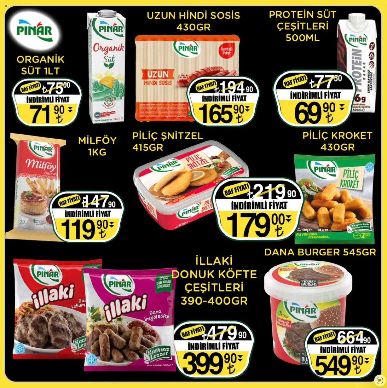 Sarıyer Katalog - 13.03.2026 tarihinden itibaren geçerlidir | Sayfa: 12 | Ürünler: Raf, Süt, Sosis, Piliç