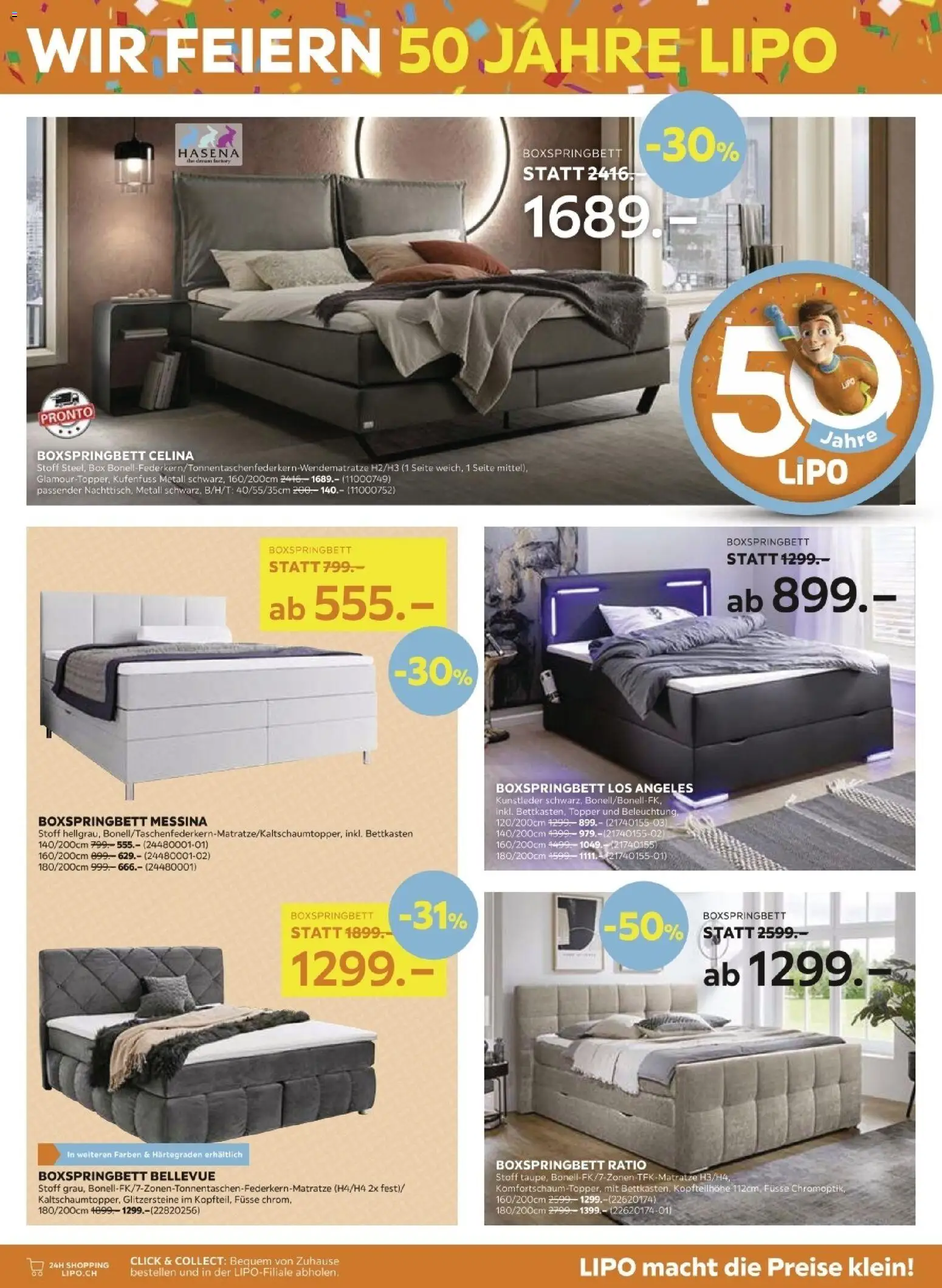Lipo Aktionen – gültig ab 20.01.2026 | Seite: 5 | Produkte: Topper, Box, Boxspringbett