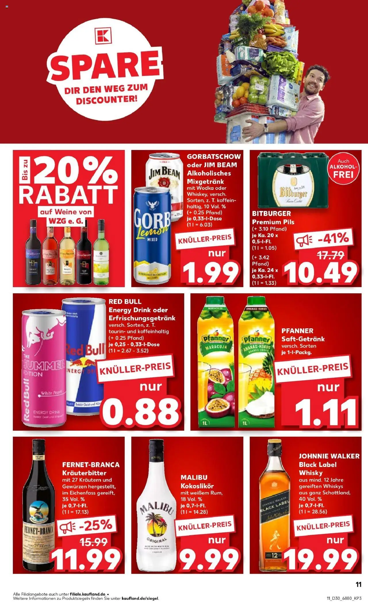 Kaufland prospekt St. Ingbert	 - gültig ab dem 24.07.2025 | Seite: 11 | Produkte: Whisky, Bitburger, Energy, Pils