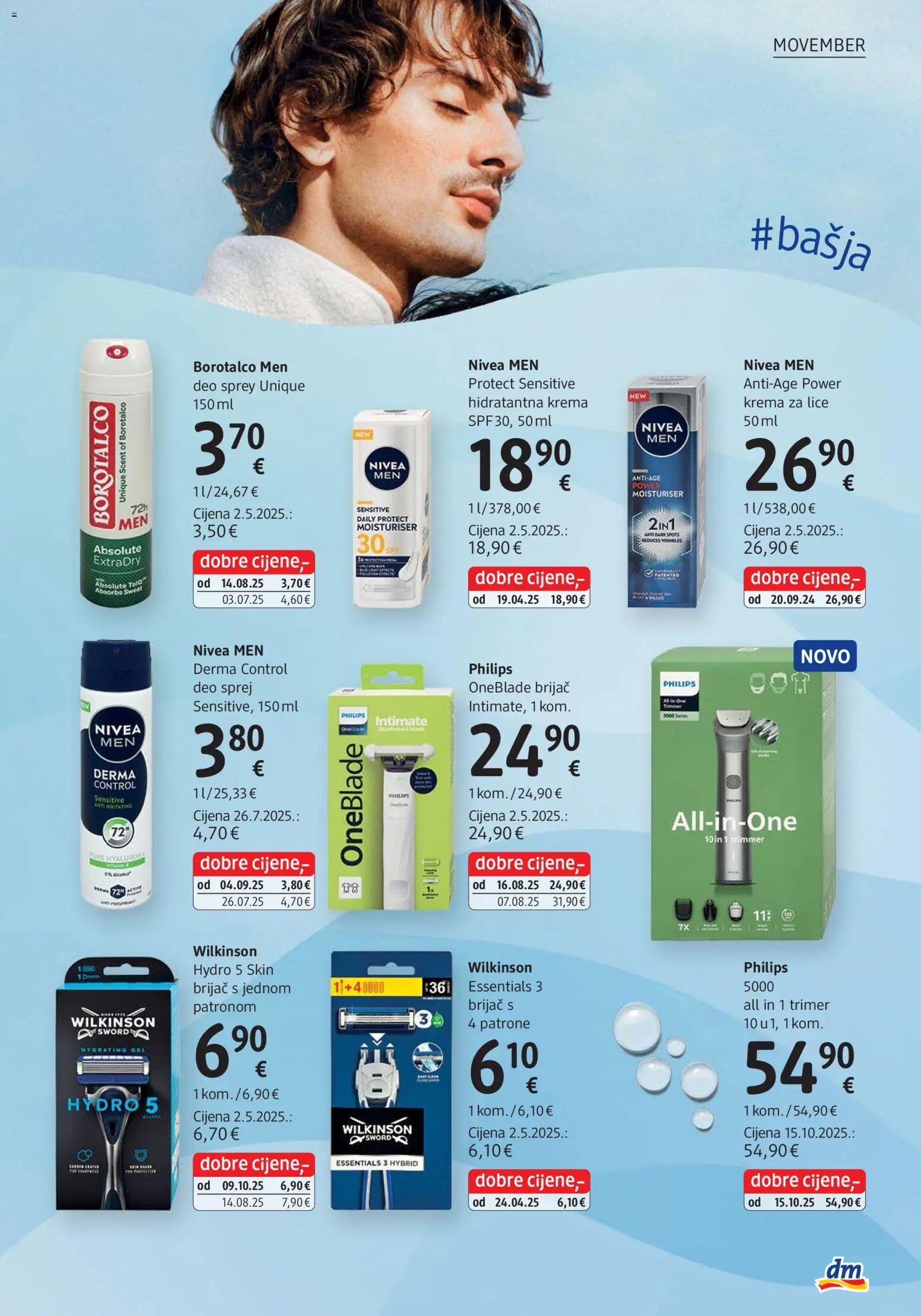 DM katalog | vrijedi od 03.11.2025 | Stranica: 19 | Proizvodi: Brijač, Krema, Trimer, Nivea