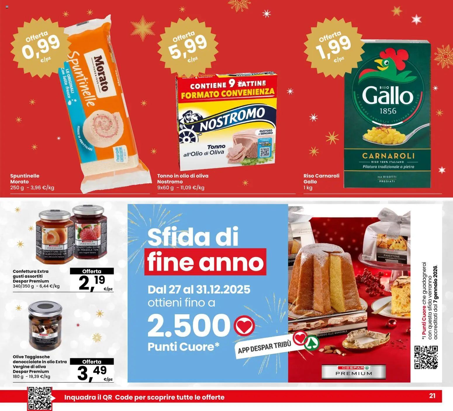 Volantino Despar del 18.12.2025 | Pagina: 21 | Prodotti: Olio, Nocciole, Albicocche, Olio di Oliva