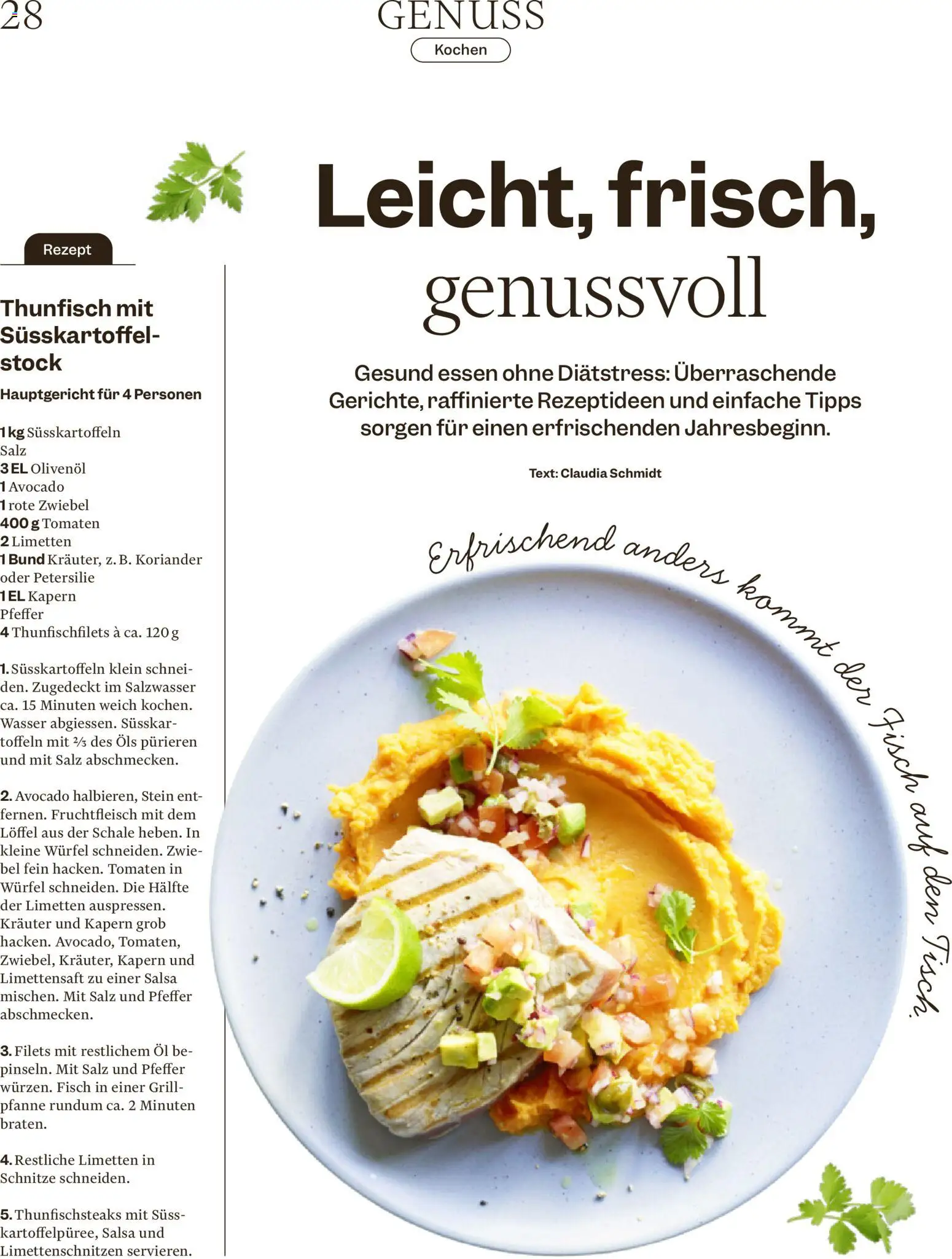 Migros Magazin – gültig ab 12.01.2026 | Seite: 28 | Produkte: Avocado, Der fisch, Pfeffer, Grill