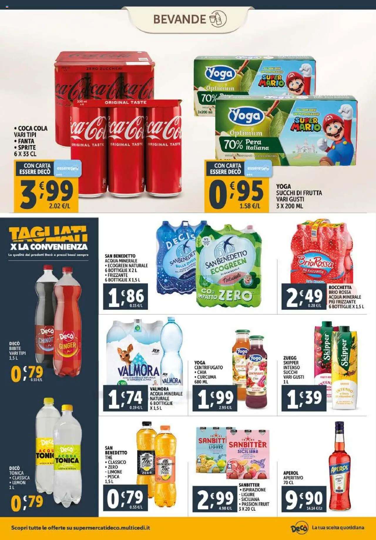 Volantino Decò del 23.09.2025 | Pagina: 16 | Prodotti: Pesca, Pera, Coca Cola, Aperitivo