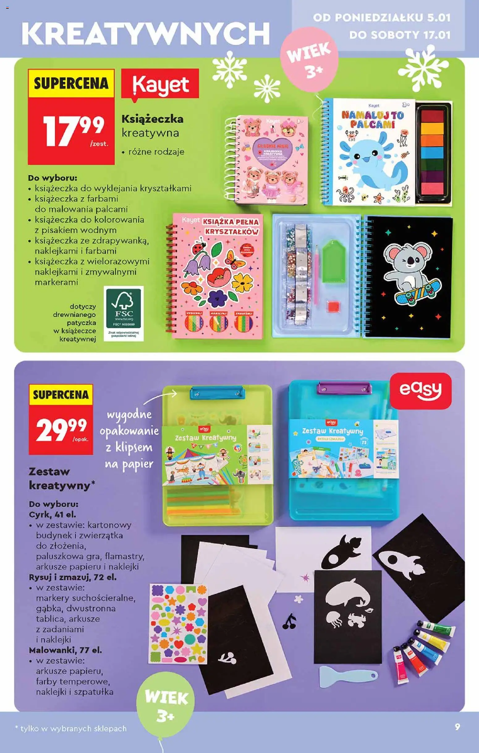 Biedronka gazetka - Hity i inspiracje od 05.01.2026 | Strona: 9 | Produkty: Naklejki