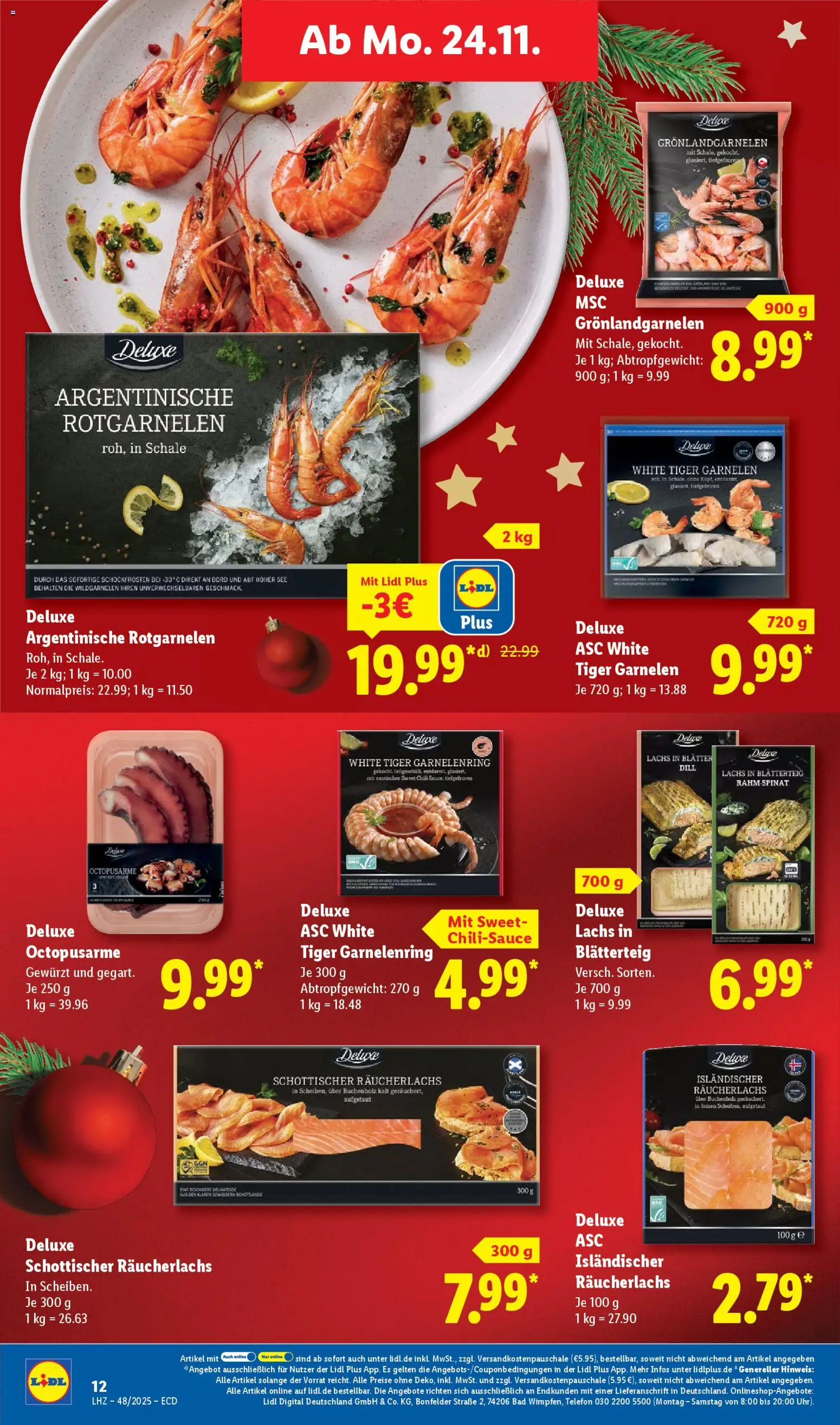 Lidl - Prospekt – gültig ab 24.11.2025 | Seite: 14 | Produkte: Lachs, Räucherlachs, Dill, Telefon