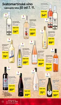 Náhled letáku Svatomartinské Víno Mikulov, 0.75 l, Müller Thurgau, Svatovařinecké klaret od 05.11.2025 | Strana: 18