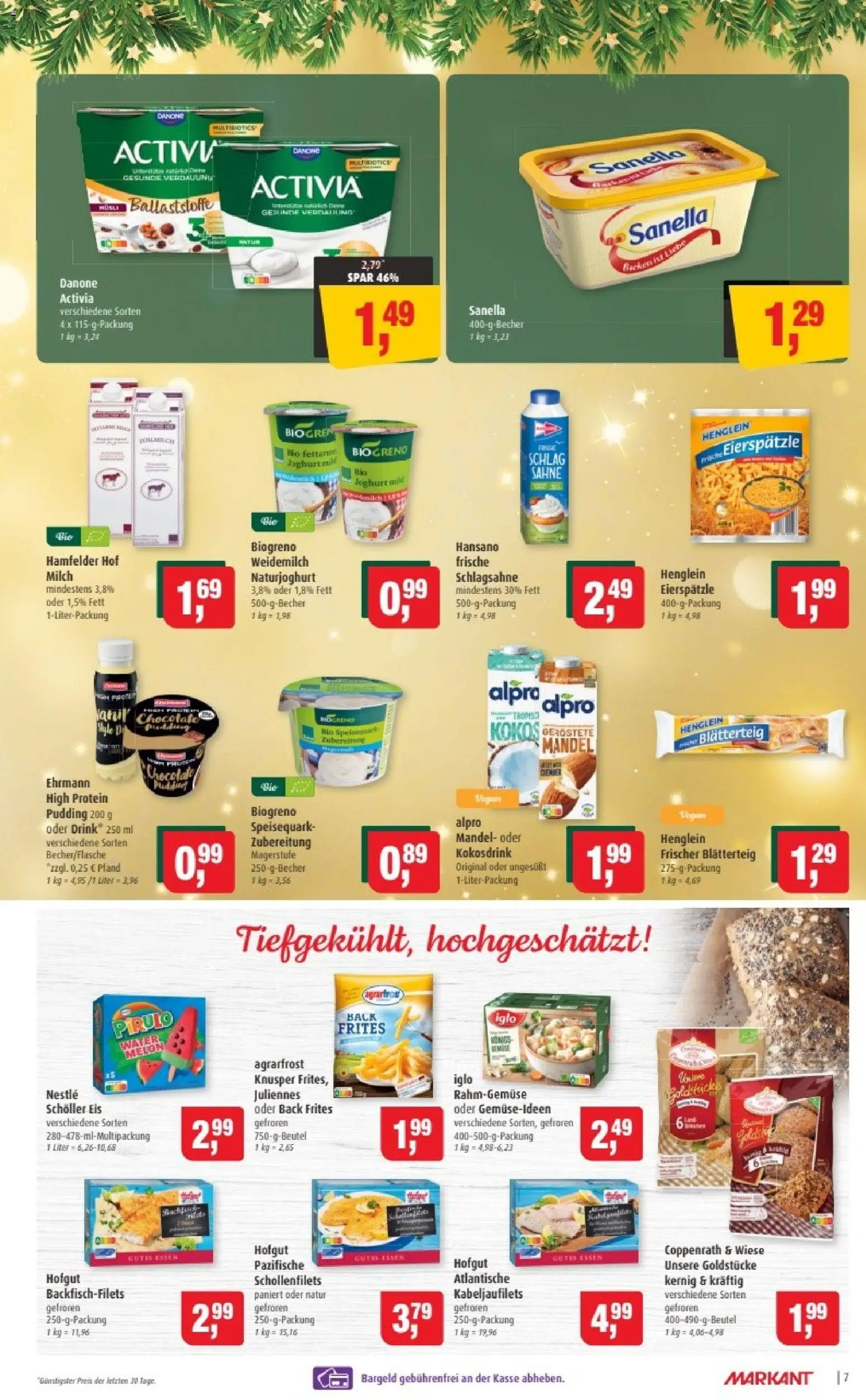 Markant Prospekt 	 – gültig ab 08.12.2025 | Seite: 7 | Produkte: Activia, Milch, Pudding, Eis