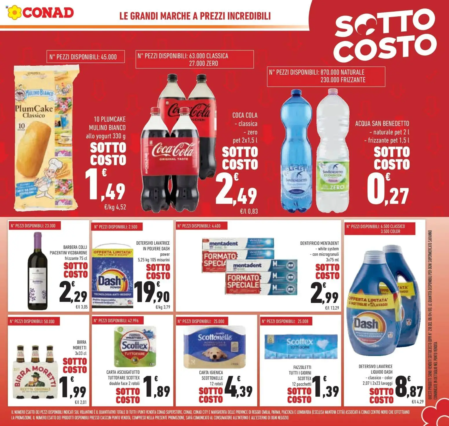 Volantino Conad del 29.01.2026 | Pagina: 5 | Prodotti: Carta igienica, Yogurt, Birra, Lavatrice