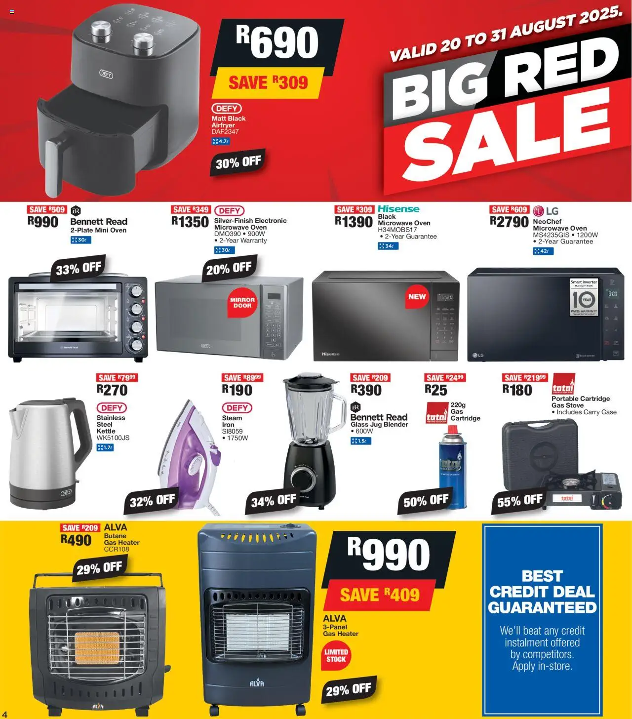 OK Furniture Catalogue │ valid from 20.08.2025 | Page: 4 | Products: Case, Iron, Blender, Heater