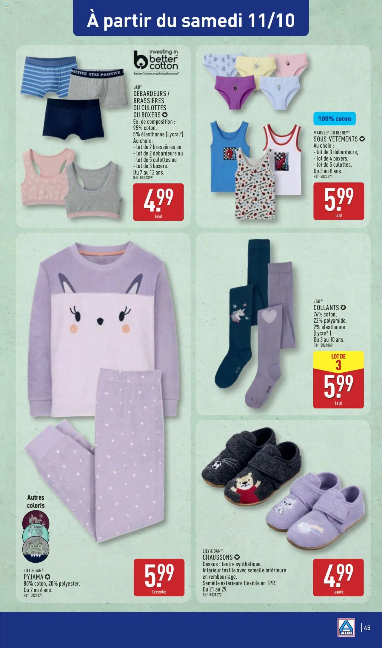 {H1} | Page: 47 | Produits: Collants, Coton, Chaussons, Pyjama