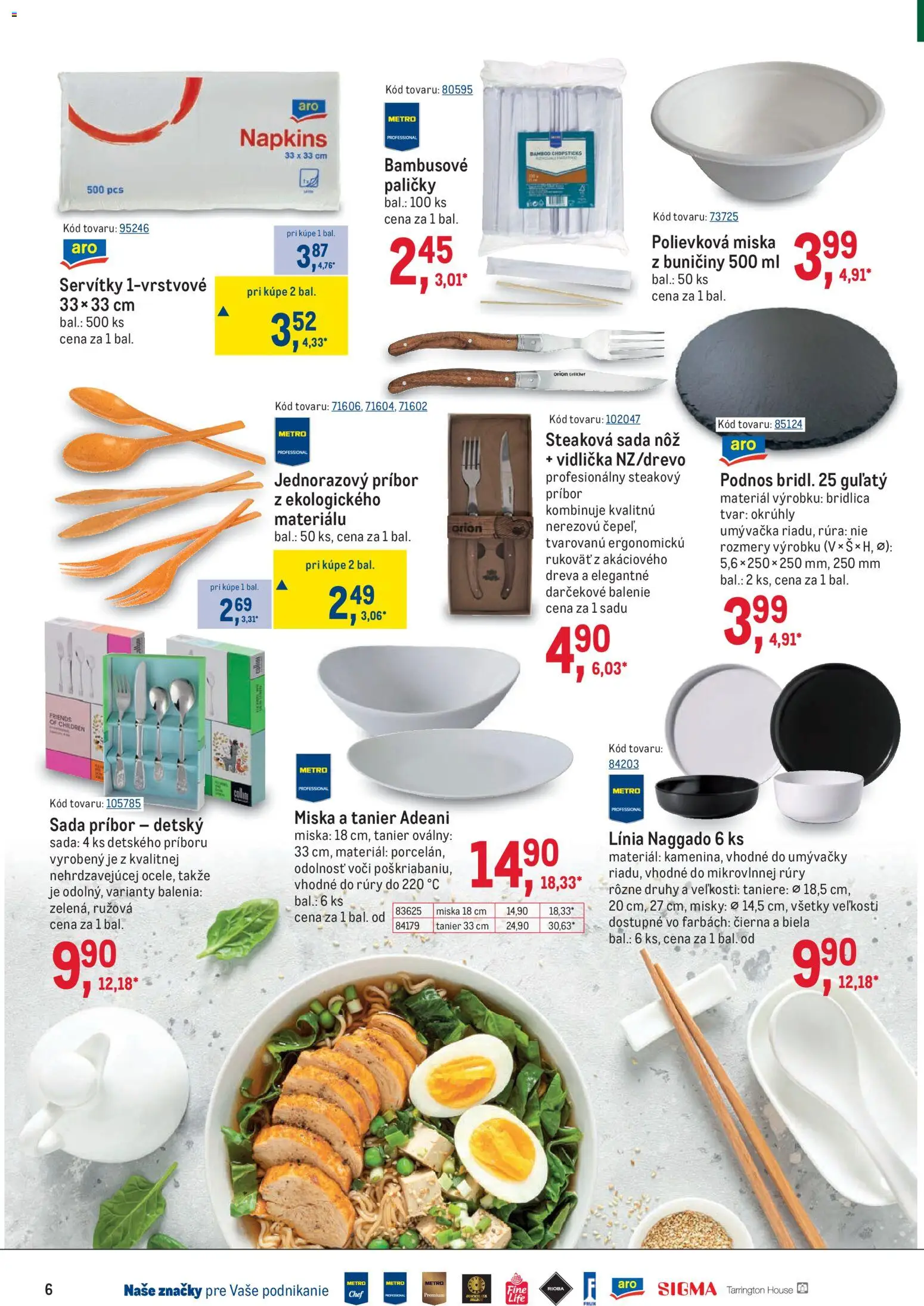 Nové Metro akcie – leták je platný od 25.02.2026 | Strana: 6 | Produkty: Umývačka, Rúra, Taniere