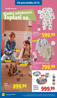 Jednodelna pidžama za bebe, Veličine: 62-92 - pregled Lidl kataloga - važi od 18.12.2025 | Strana: 76 | Proizvode: Pidžama