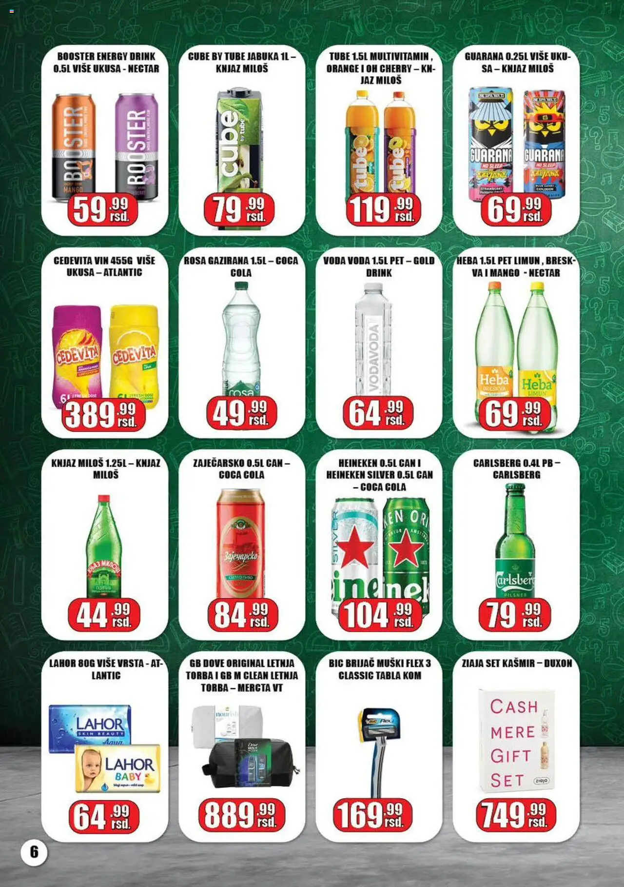Gala MARKET katalog - važi od 05.09.2025 | Strana: 6 | Proizvode: Heineken, Mango, Guarana, Limun