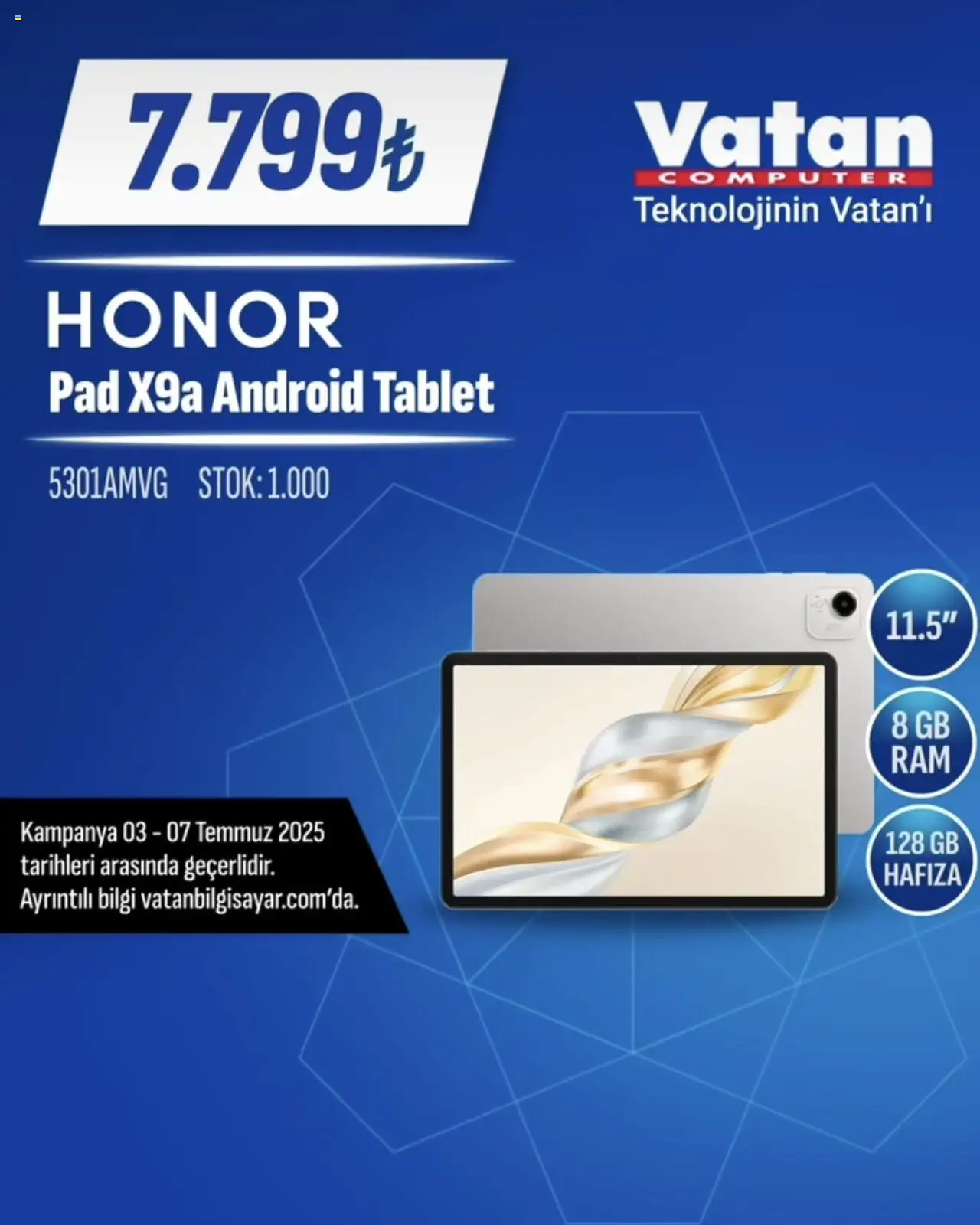 Vatan Bilgisayar İndirim - 03.07.2025 tarihinden itibaren geçerlidir | Sayfa: 3 | Ürünler: Tablet