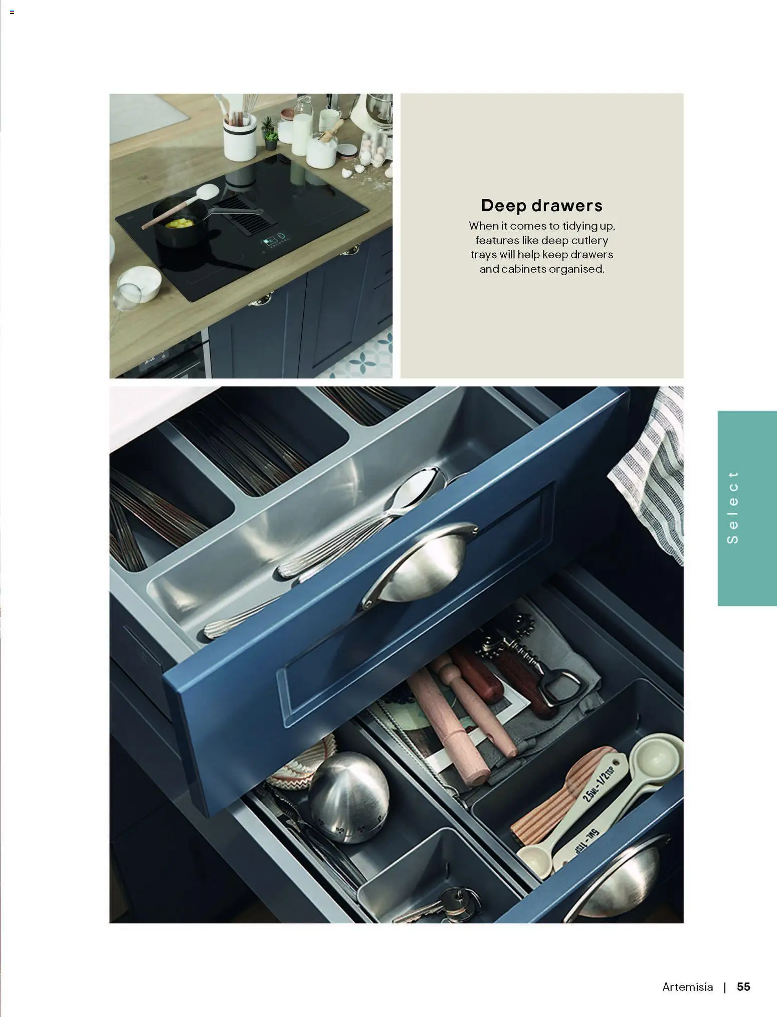 {H1} | Page: 55 | Products: Drawers, Cutlery trays