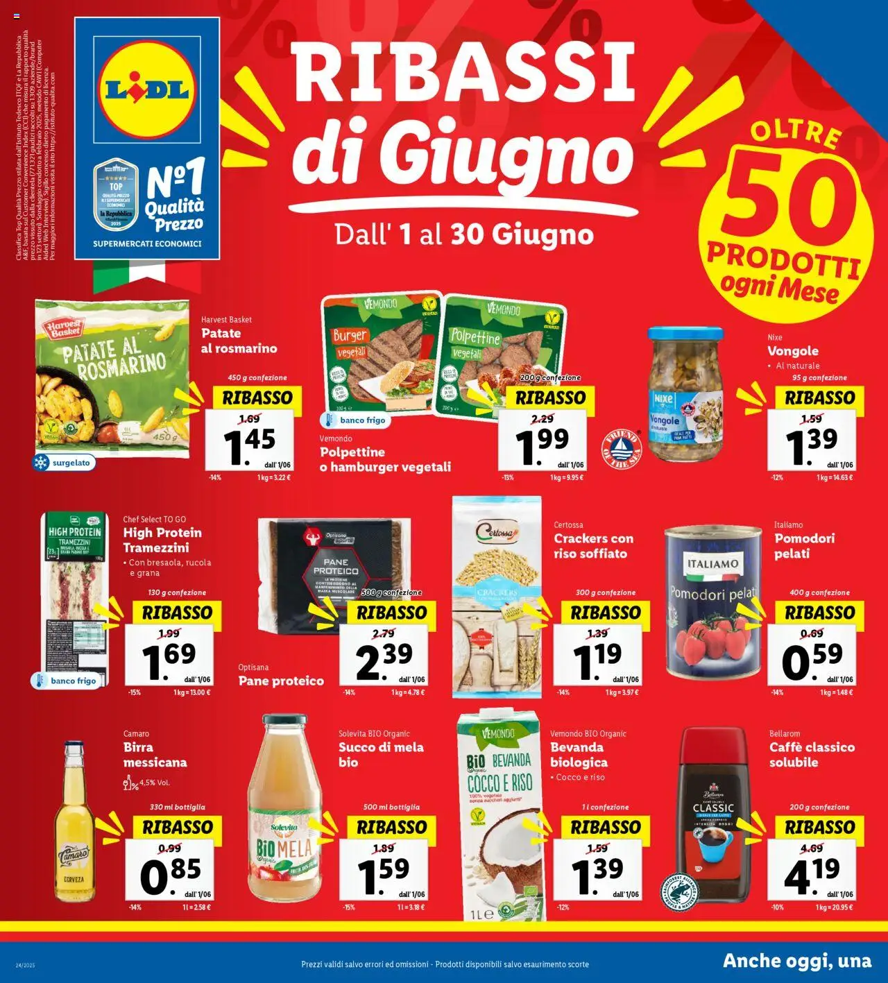 Volantino Lidl del 09.06.2025 | Pagina: 8 | Prodotti: Birra, Riso, Vongole, Latte