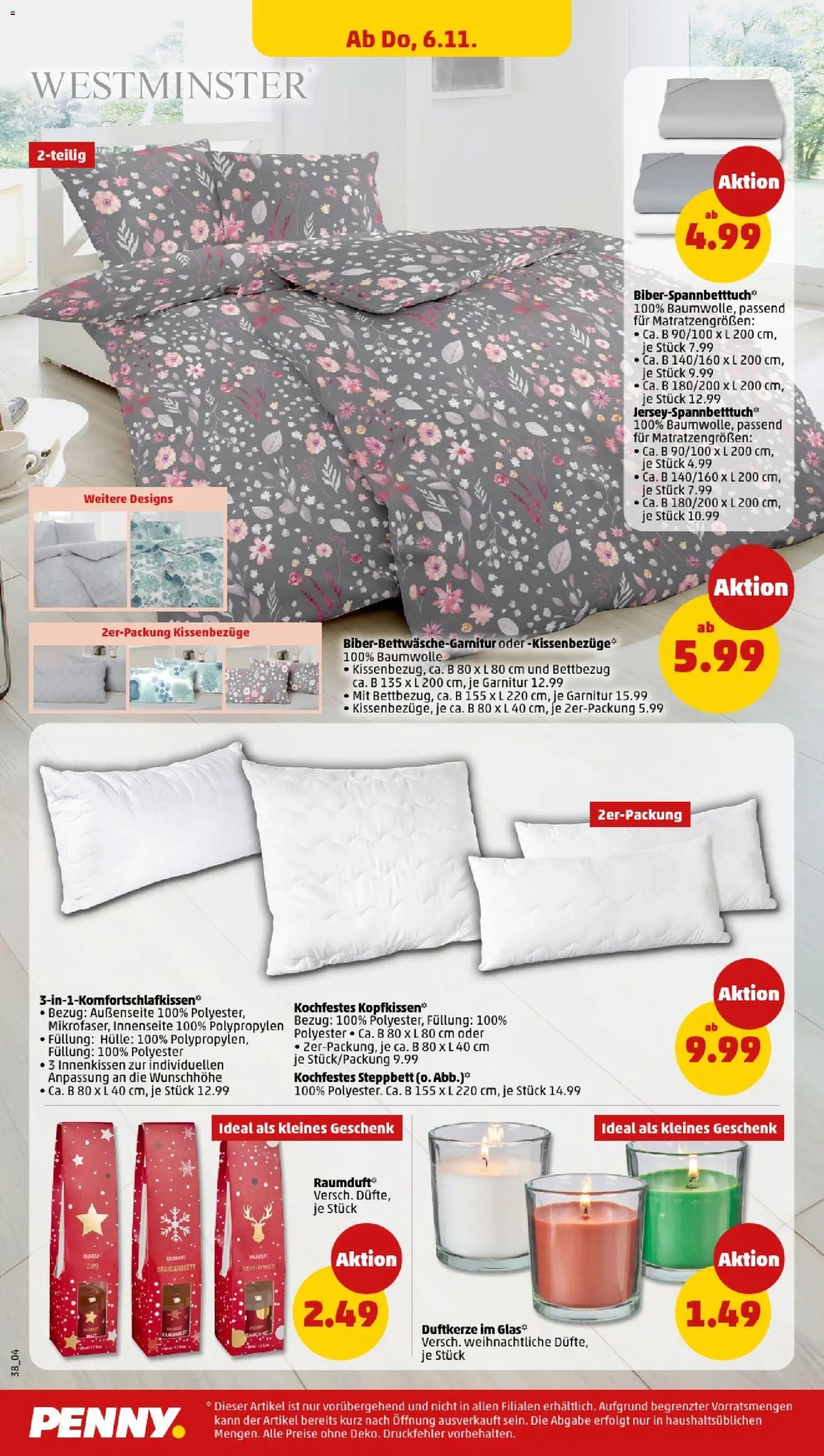 Penny - Bayern  – gültig ab 03.11.2025 | Seite: 40 | Produkte: Hülle, Kopfkissen