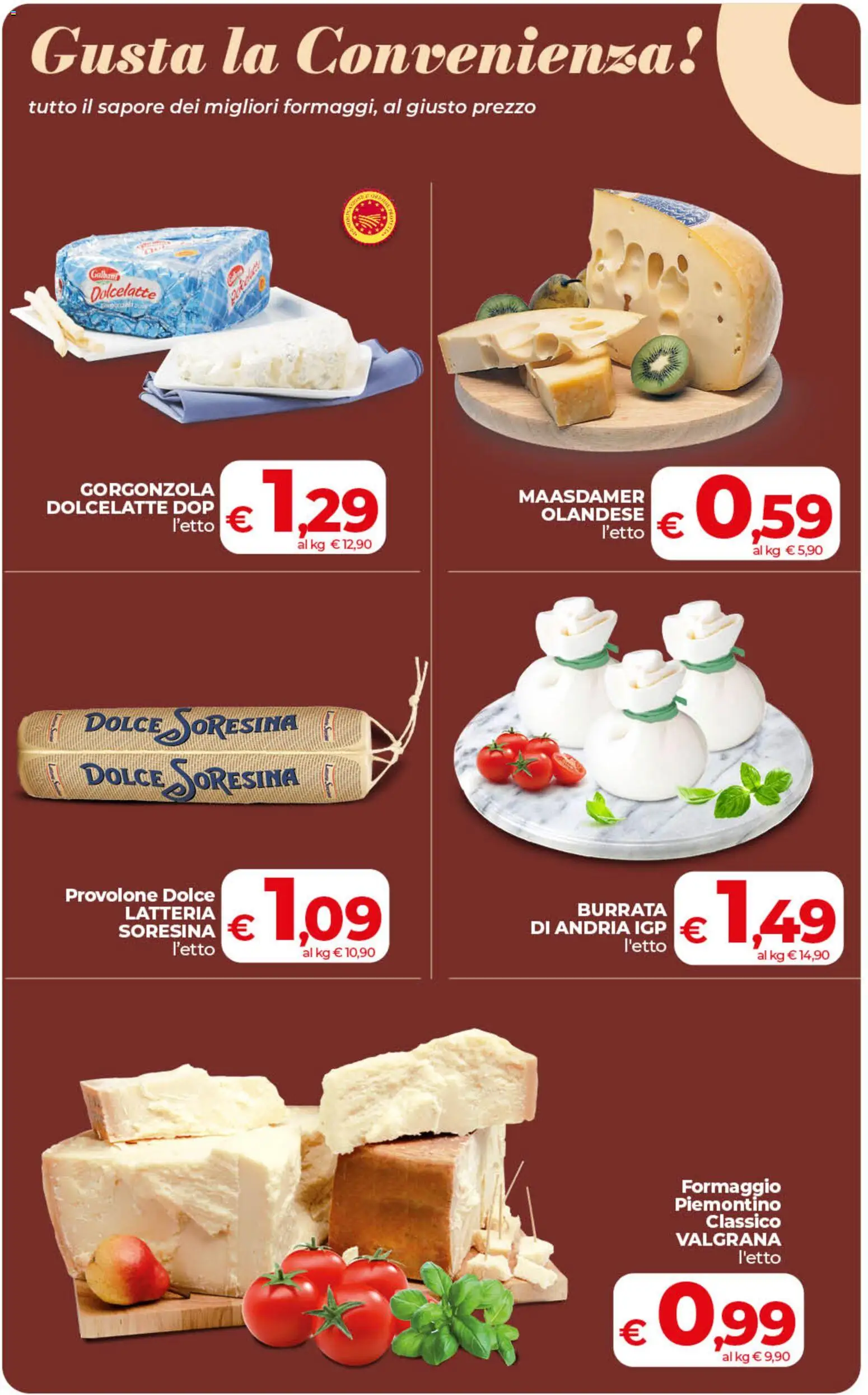 Volantino COOP del 28.04.2026 | Pagina: 10 | Prodotti: Provolone, Formaggio, Gorgonzola, Burrata