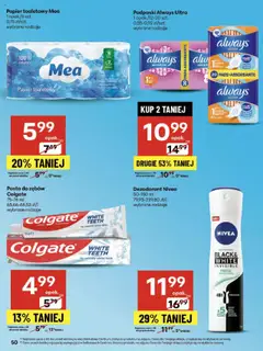 Delikatesy Centrum Gazetka od 24.07.2025 | Strona: 50 | Produkty: Papier toaletowy, Podpaski always, Delikatesy, Dezodorant