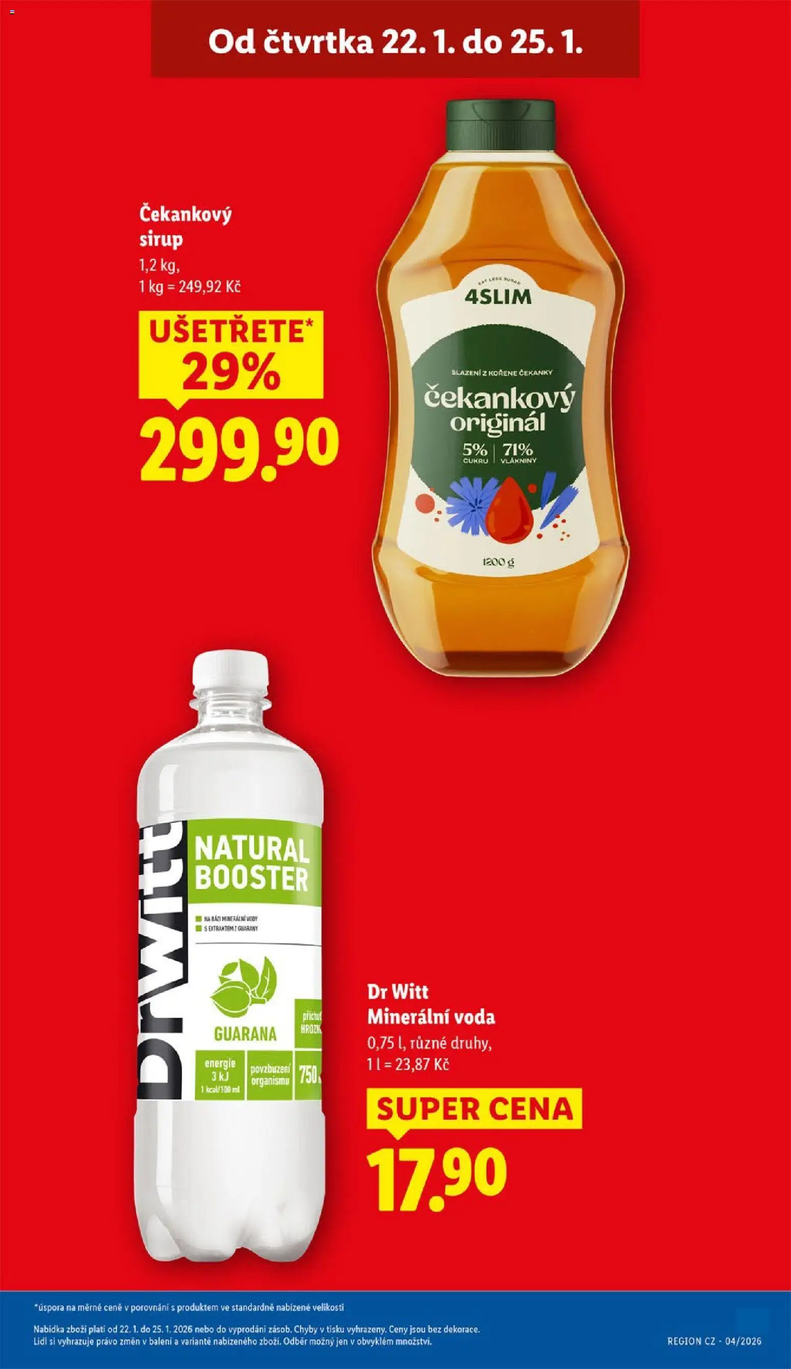 Lidl leták od 22.01.2026 | Strana: 5 | Produkty: Voda, Drwitt, Sirup, Minerální voda