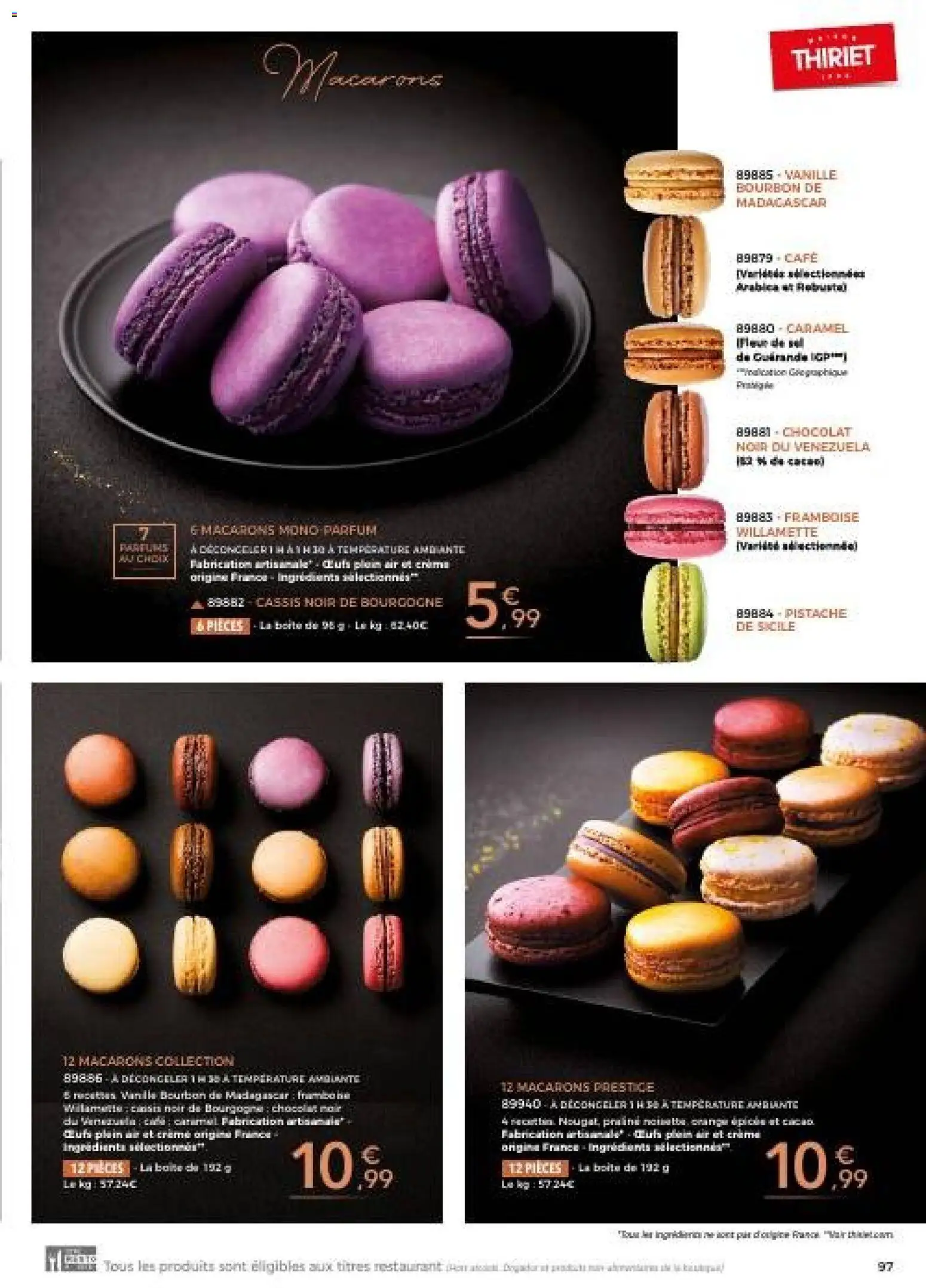{H1} | Page: 97 | Produits: Cassis, Framboise, Macarons, Café