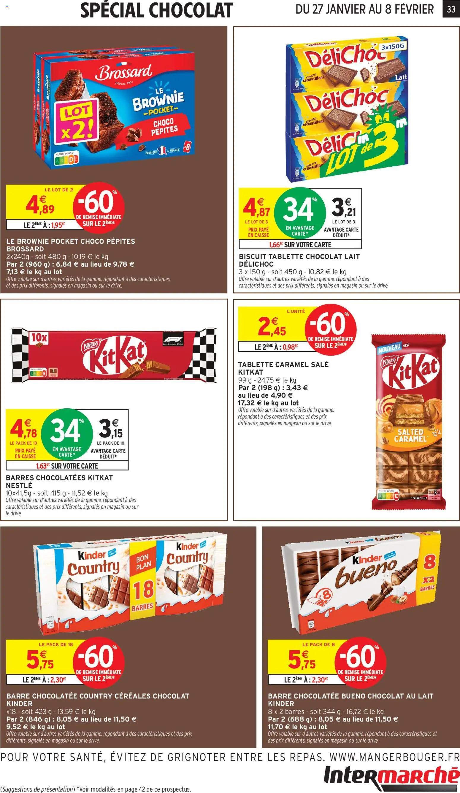 {H1} | Page: 33 | Produits: Kinder Bueno, Lait, Chocolat, Céréales
