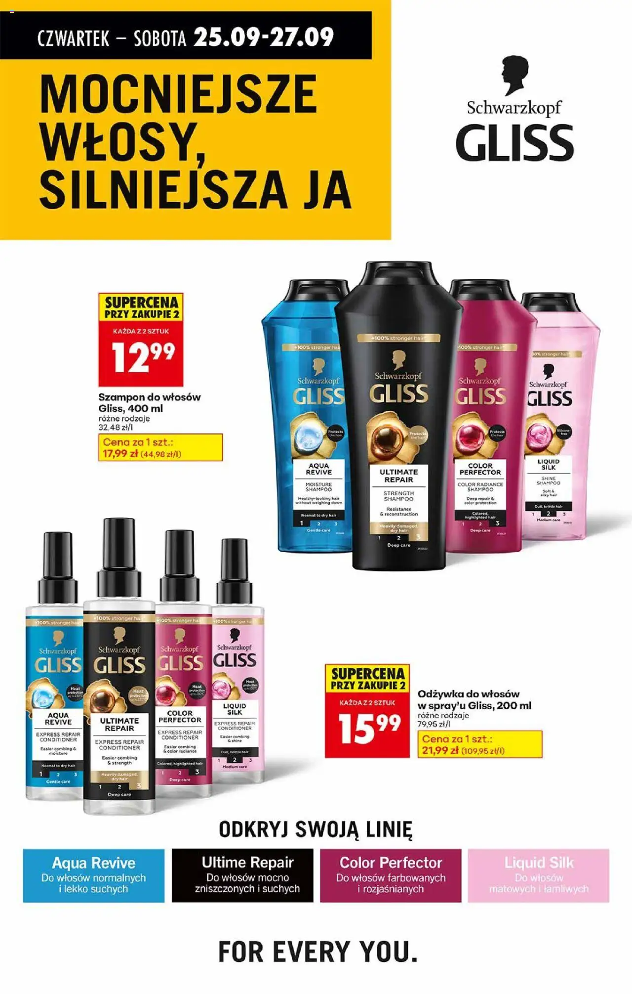 Biedronka gazetka - Oferta w tym tygodniu od 25.09.2025 | Strona: 65 | Produkty: Szampon, Odżywka, Odżywka do włosów