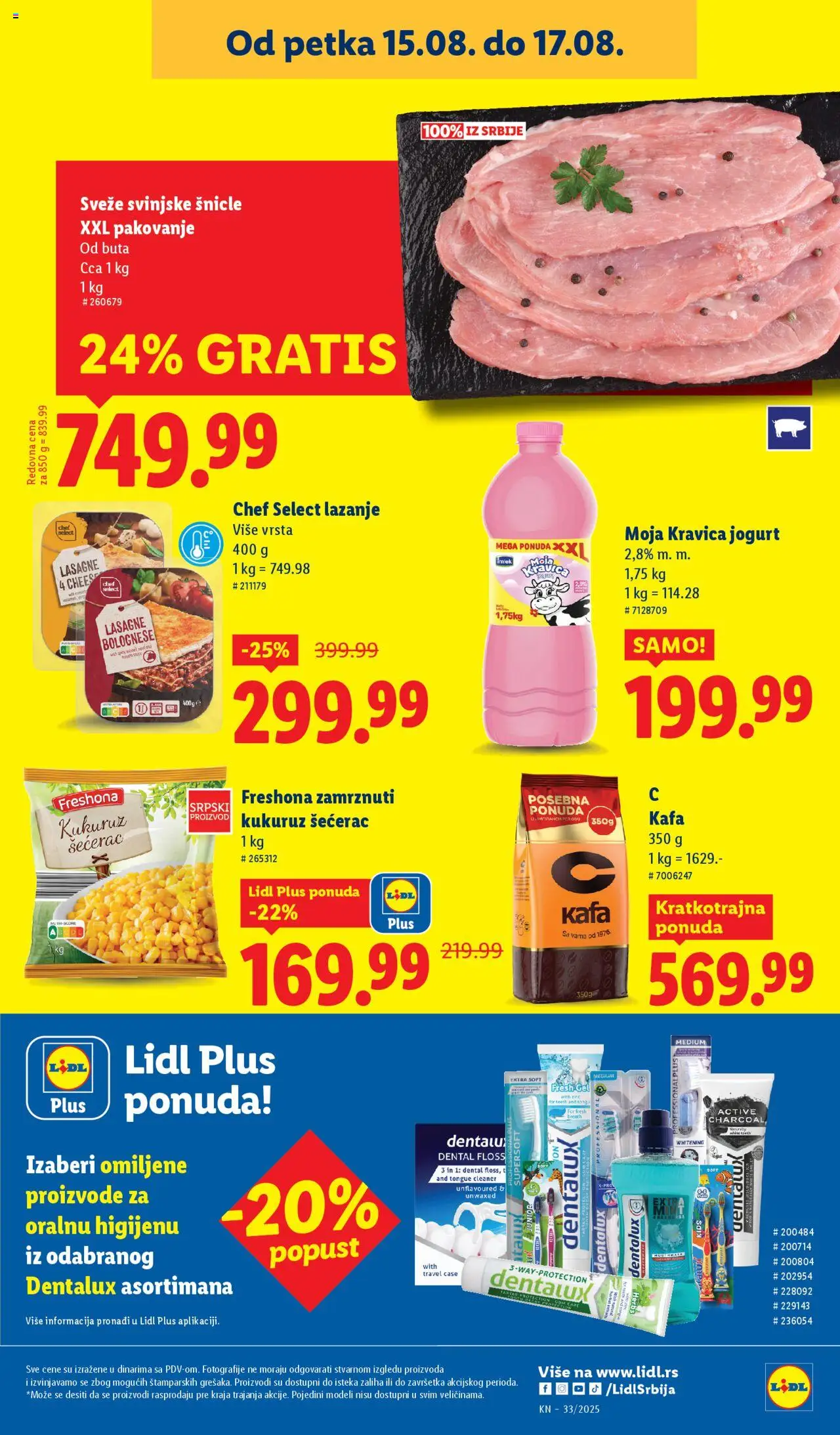 Lidl katalog - važi od 14.08.2025 | Strana: 15 | Proizvode: Moja kravica, Lazanje, Pakovanje, Jogurt