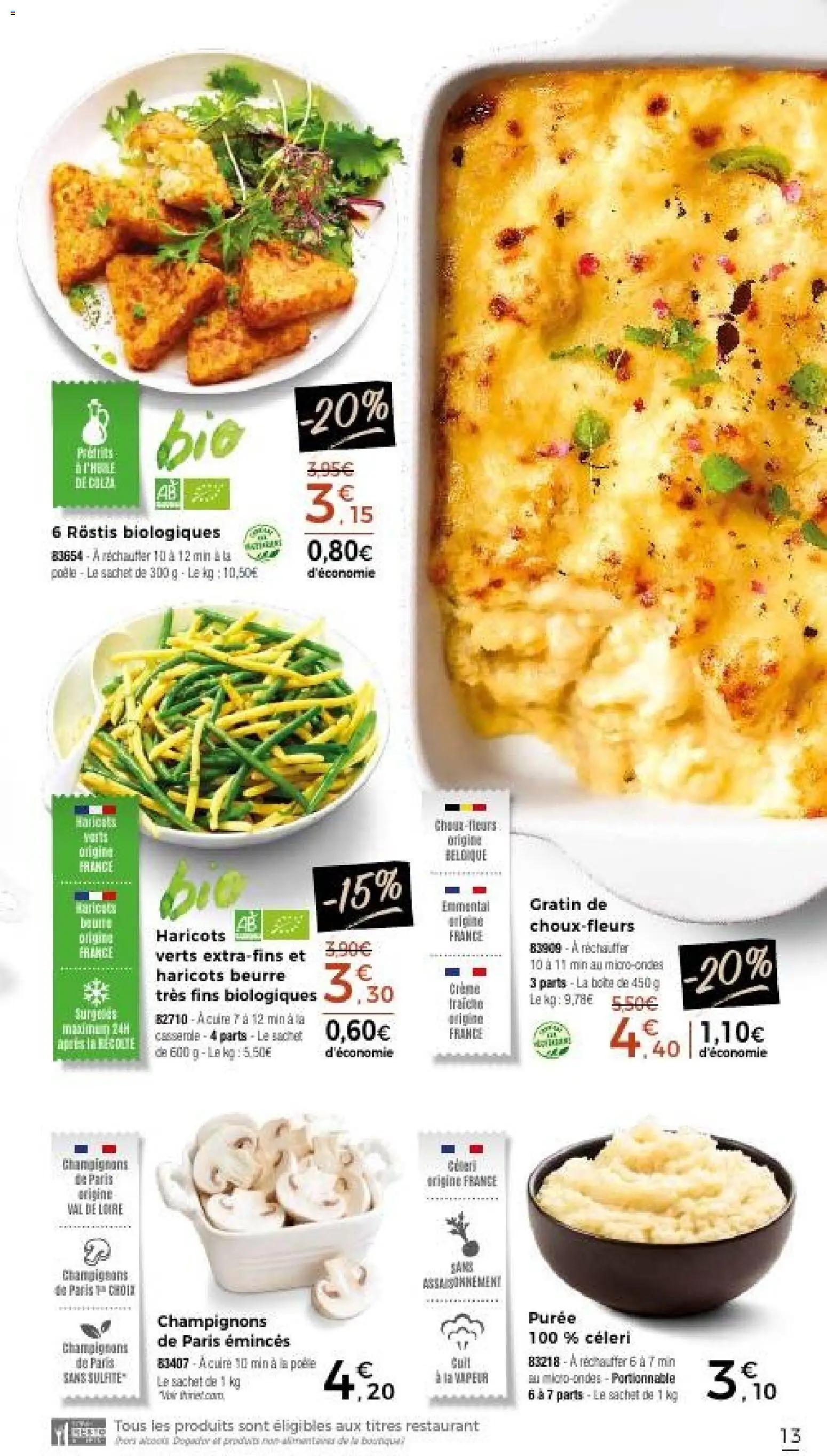 {H1} | Page: 13 | Produits: Poêle, Casserole, Beurre