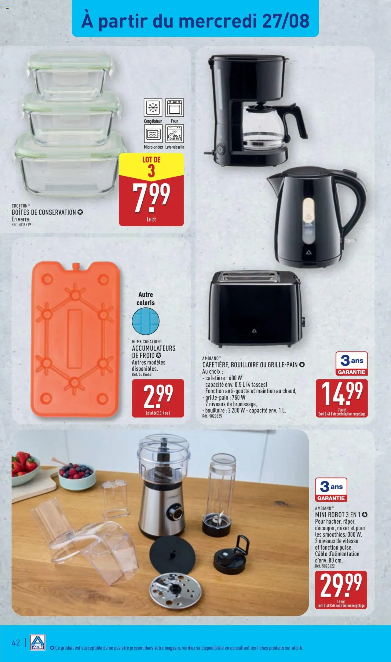  | Page: 45 | Produits: Câble, Congélateur, Bouilloire, Robot