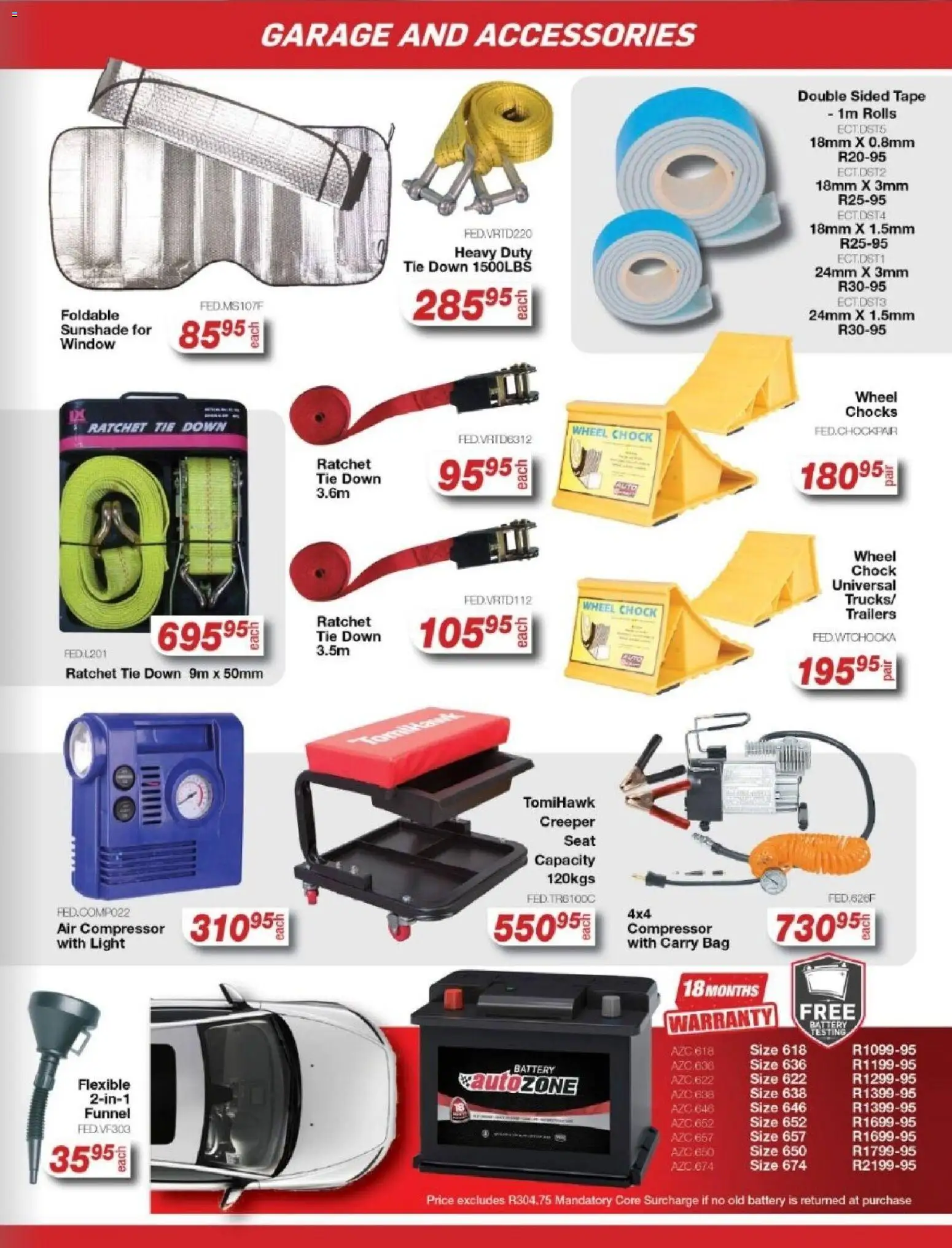 New AutoZone catalogue – valid from 22.10.2025 | Page: 9 | Products: Bag, Battery, Compressor, Tape