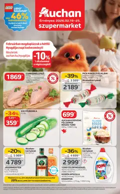 Auchan - Akciós újság Szupermarket - amely érvényes a következő dátumtól: 19.02.2026