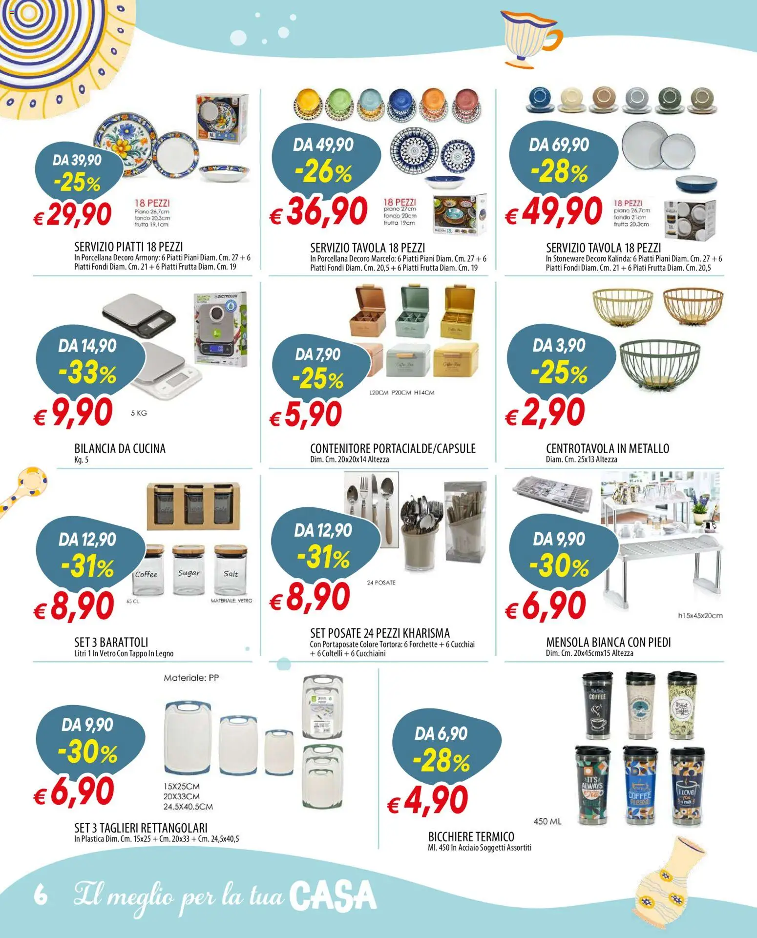 Volantino Famila del 12.02.2026 | Pagina: 6 | Prodotti: Posate, Sale, Portaposate, Barattoli