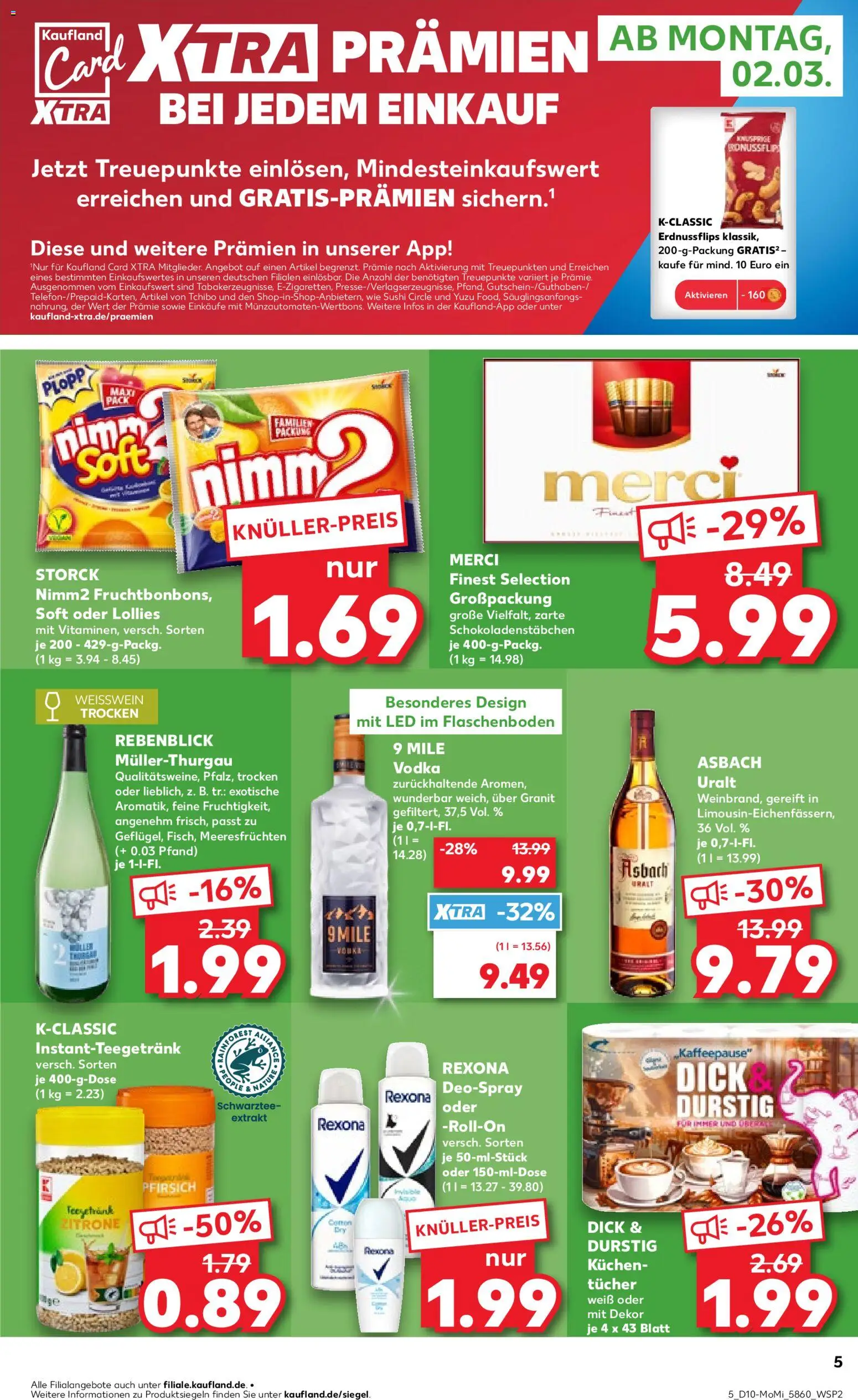 Kaufland prospekt Stuttgart	 – gültig ab 02.03.2026 | Seite: 5 | Produkte: Merci, Zitrone, Deospray, Kuchen