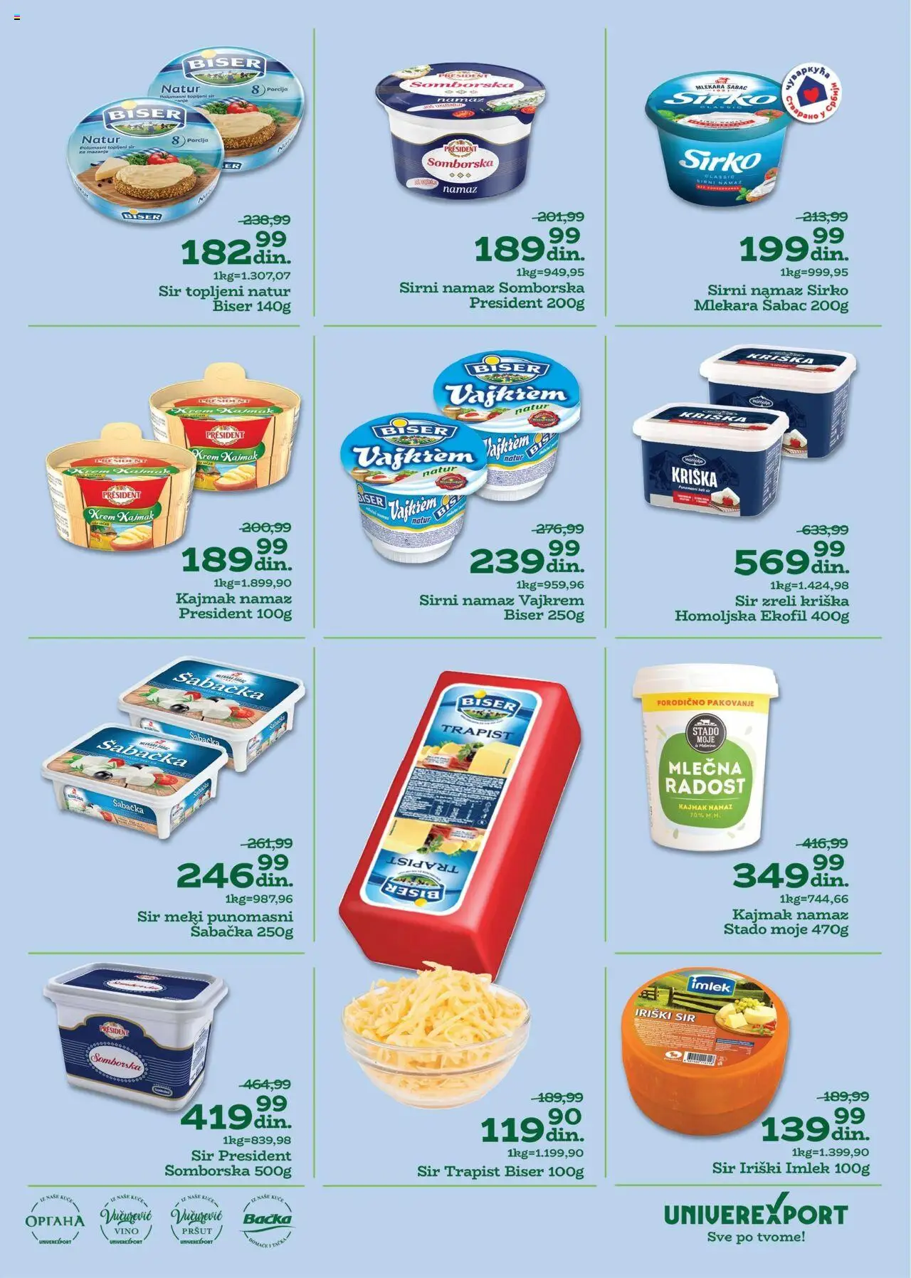 Univerexport katalog - važi od 29.09.2025 | Strana: 9 | Proizvode: Pršut, Vajkrem, Pakovanje, Vino