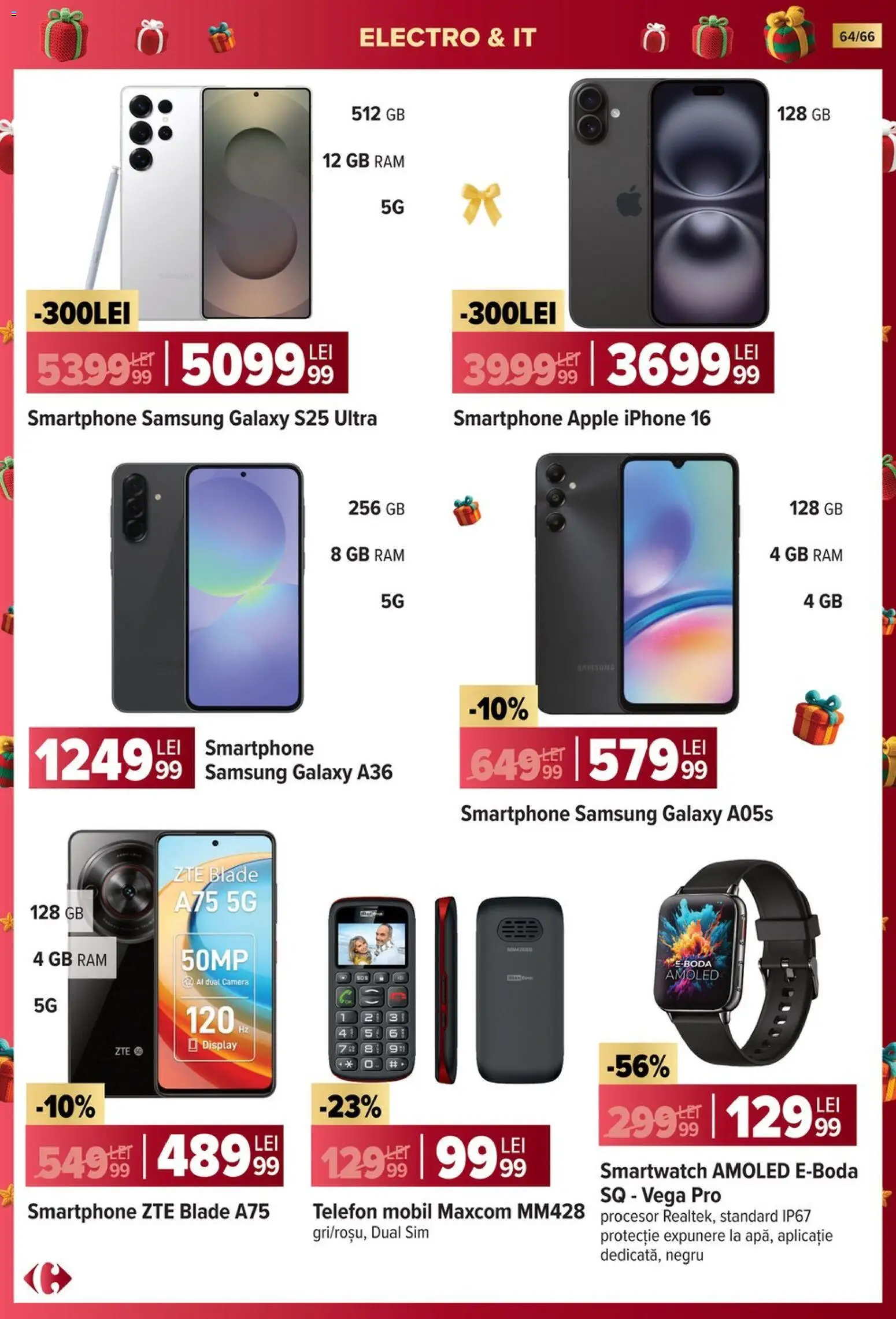 Noul catalog Carrefour – valabil de la 19.11.2025 | Pagină: 64 | Produse: Smartphone, Cameră, Smartwatch, Apple