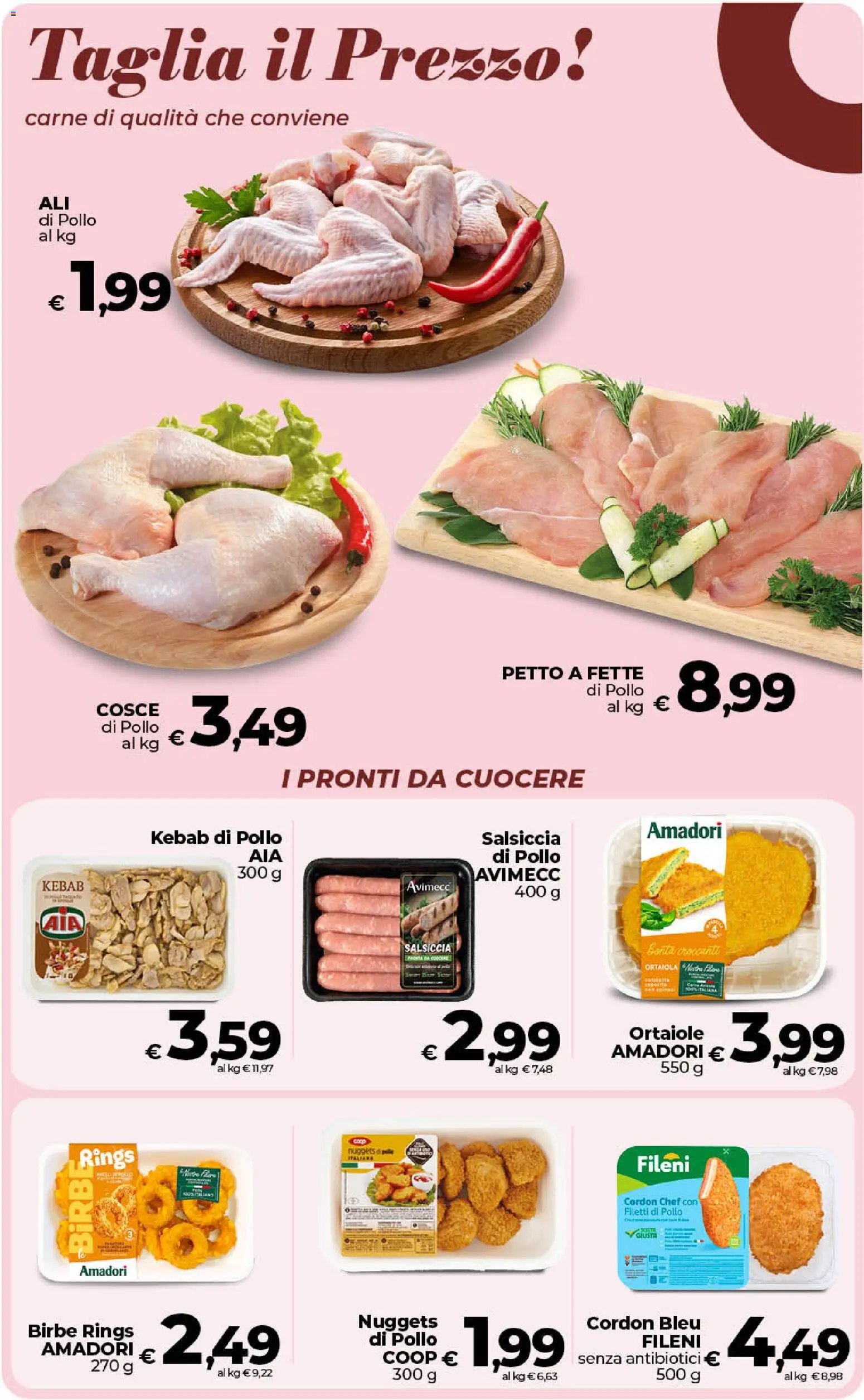 Volantino Ipercoop del 17.04.2026 | Pagina: 15 | Prodotti: Pollo, Nuggets, Salsiccia