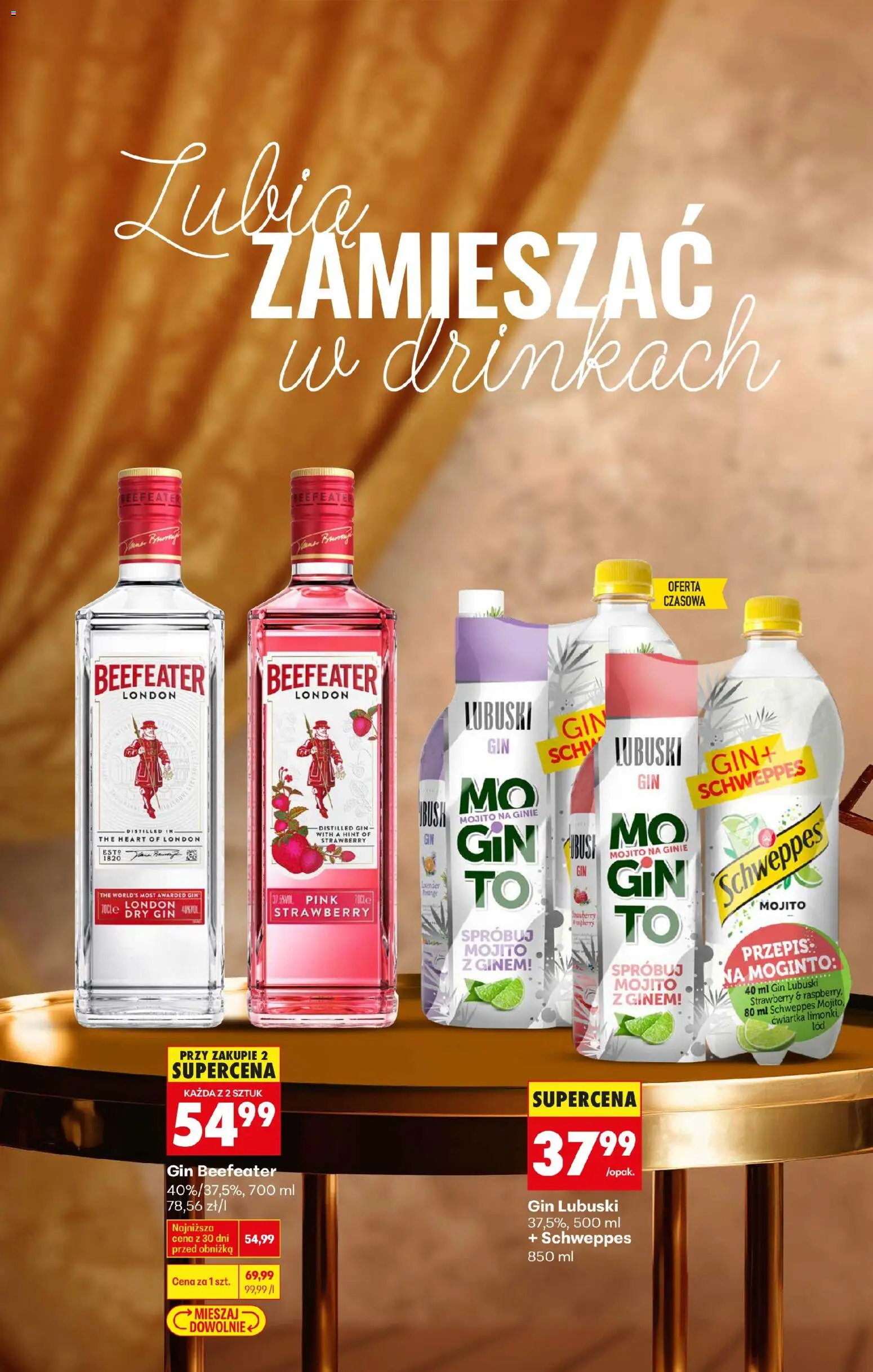 Biedronka gazetka - Czas na toast od 27.12.2025 | Strona: 40 | Produkty: Gin Lubuski, Beefeater, Gin