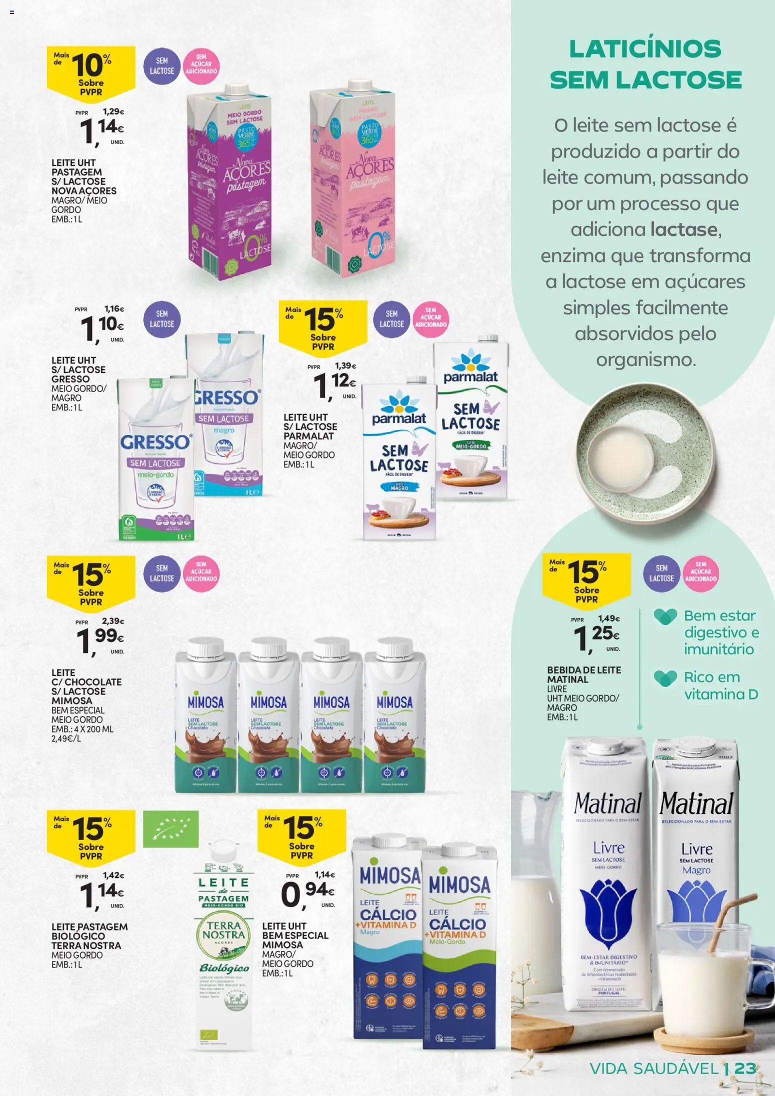 Continente - Vida Saudável: Passe a comer melhor │ válido de 20.01.2026 | Página: 23 | Produtos: Cálcio, Leite, Vitamina d, Bebida