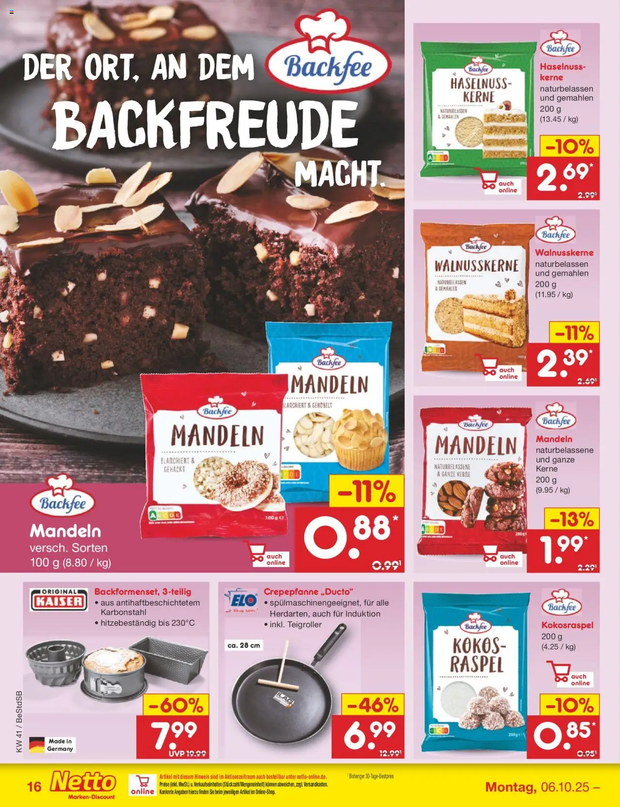 Netto Marken-Discount Prospekt 	 – gültig ab 06.10.2025 | Seite: 18 | Produkte: Mandeln