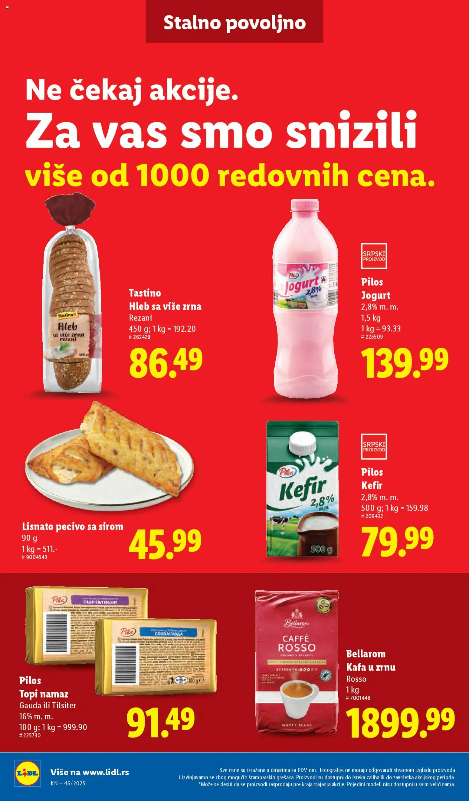 Lidl katalog - važi od 13.11.2025 | Strana: 26 | Proizvode: Kafa u zrnu, Jogurt, Hleb, Pecivo
